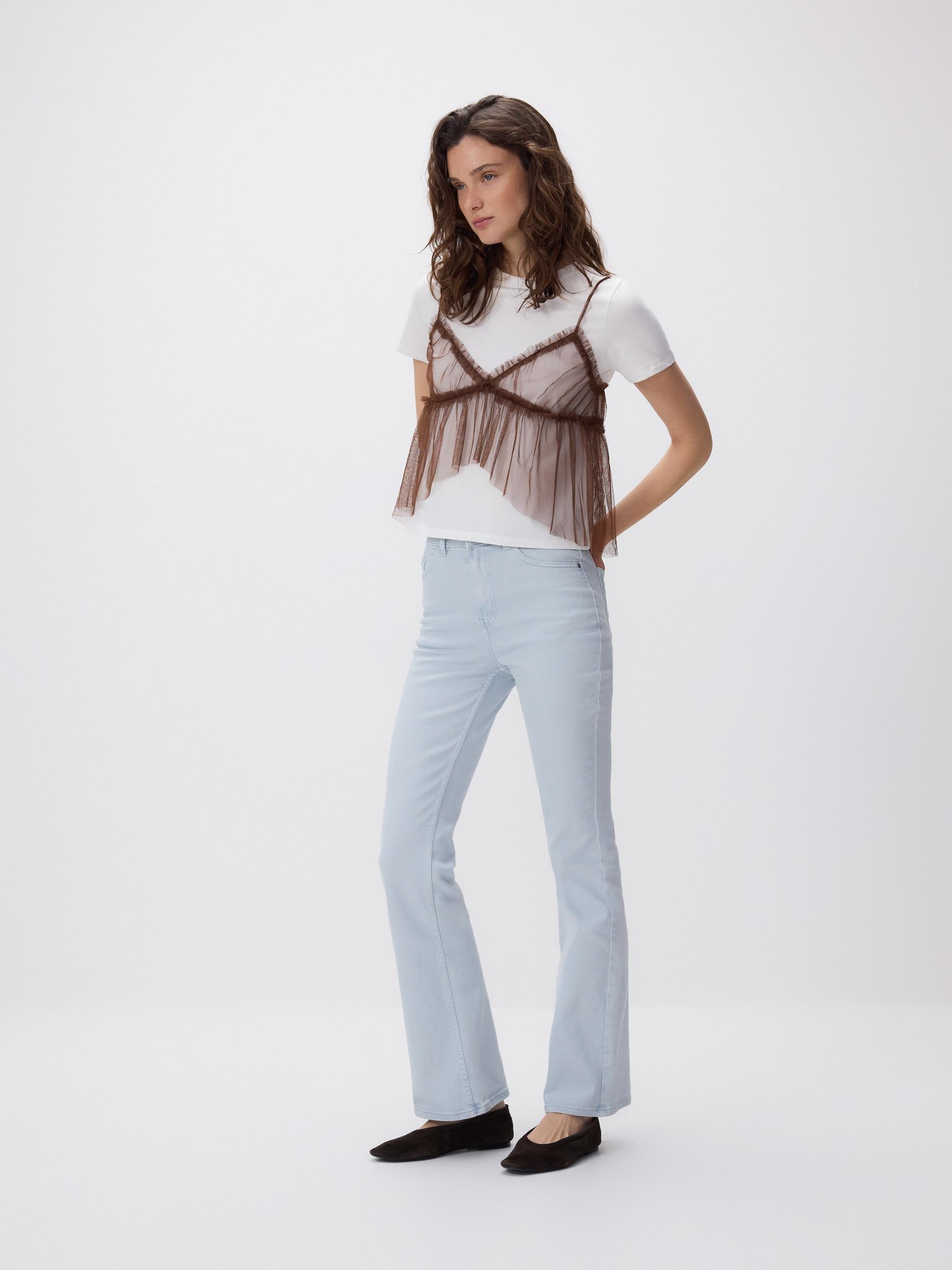 White Decorative Detail T-Shirt, White, large image number 0