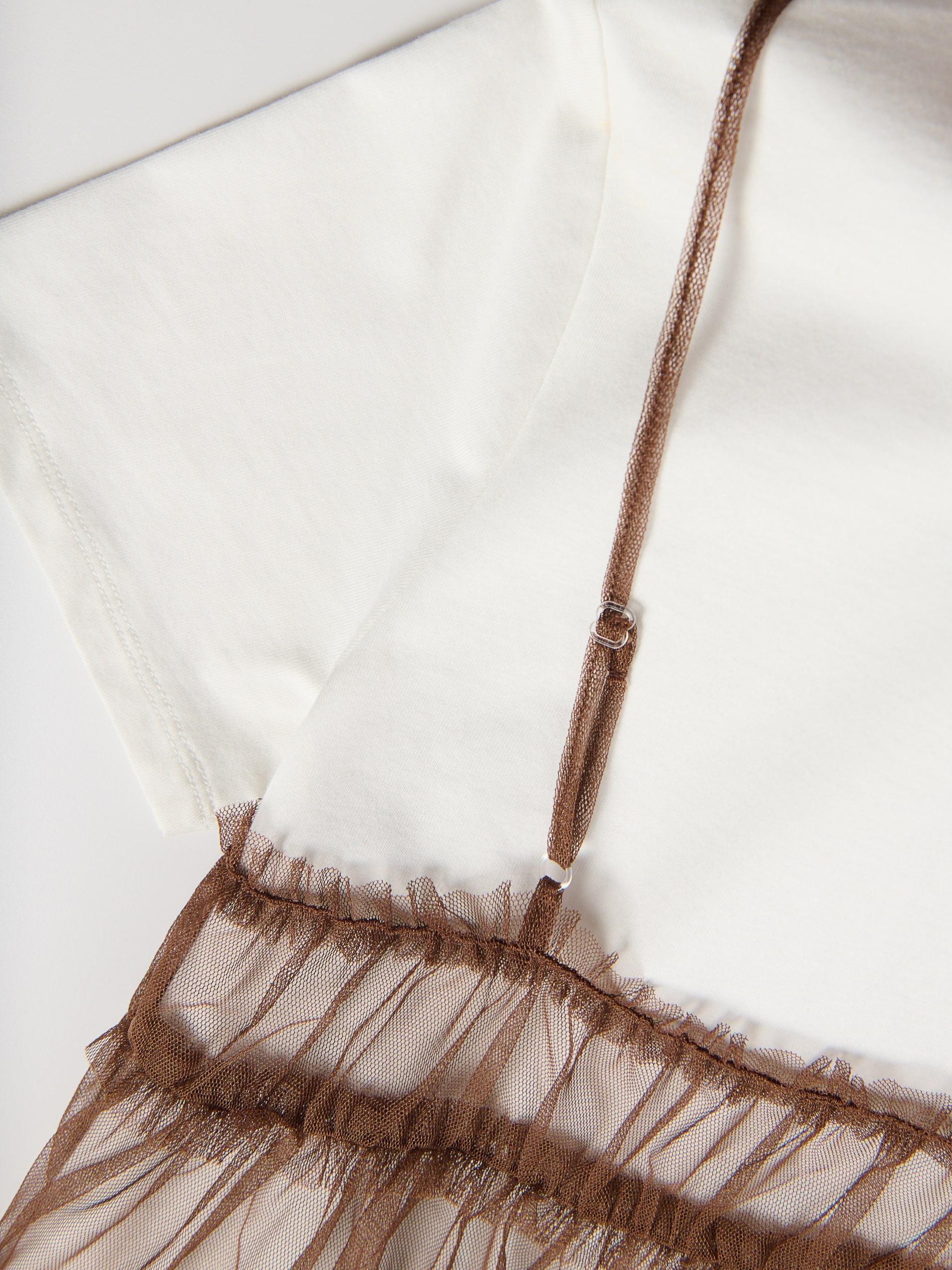 White Decorative Detail T-Shirt, White, large image number 4