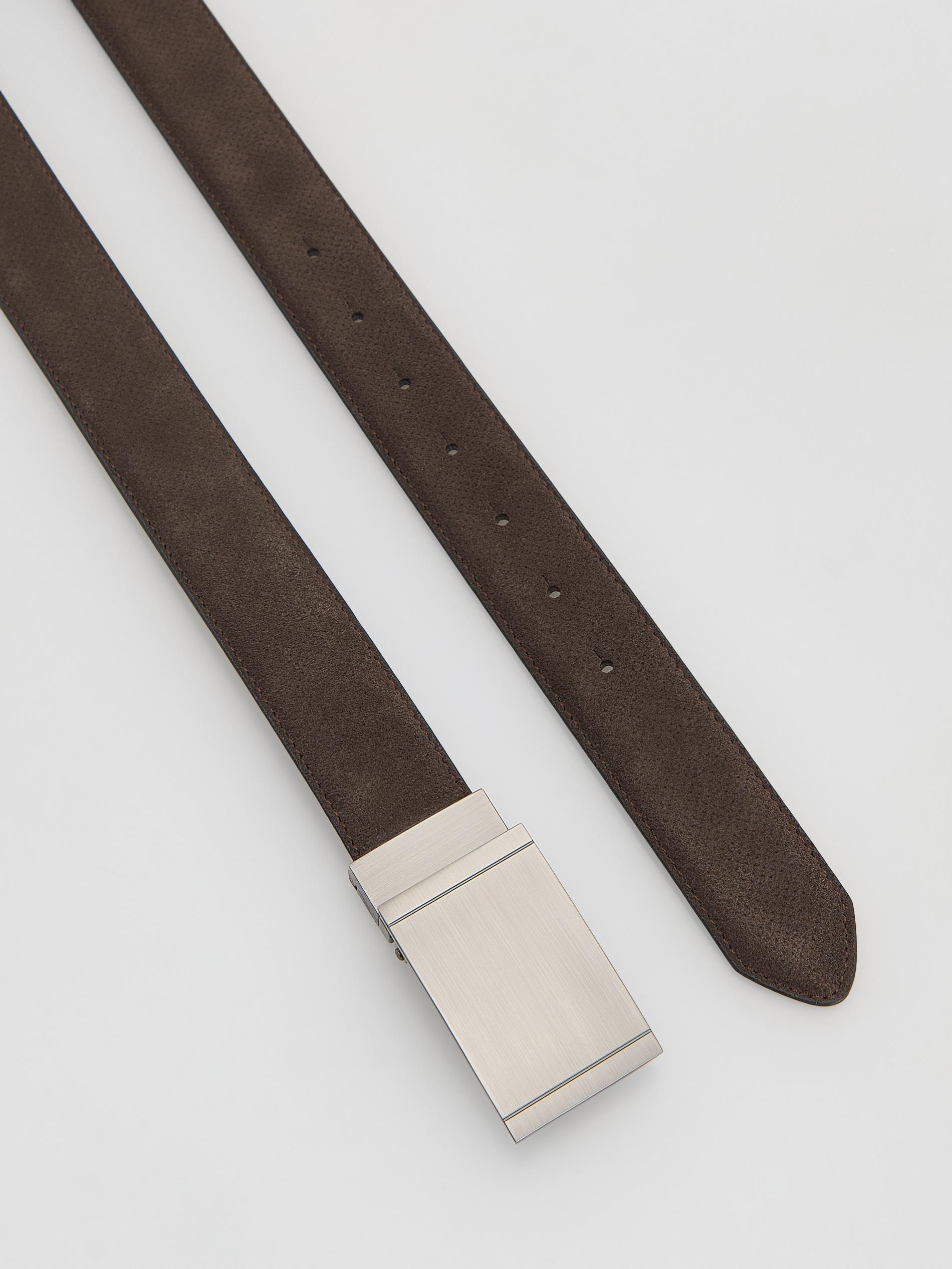 Brown Combined Materials Belt, Brown, large image number 1