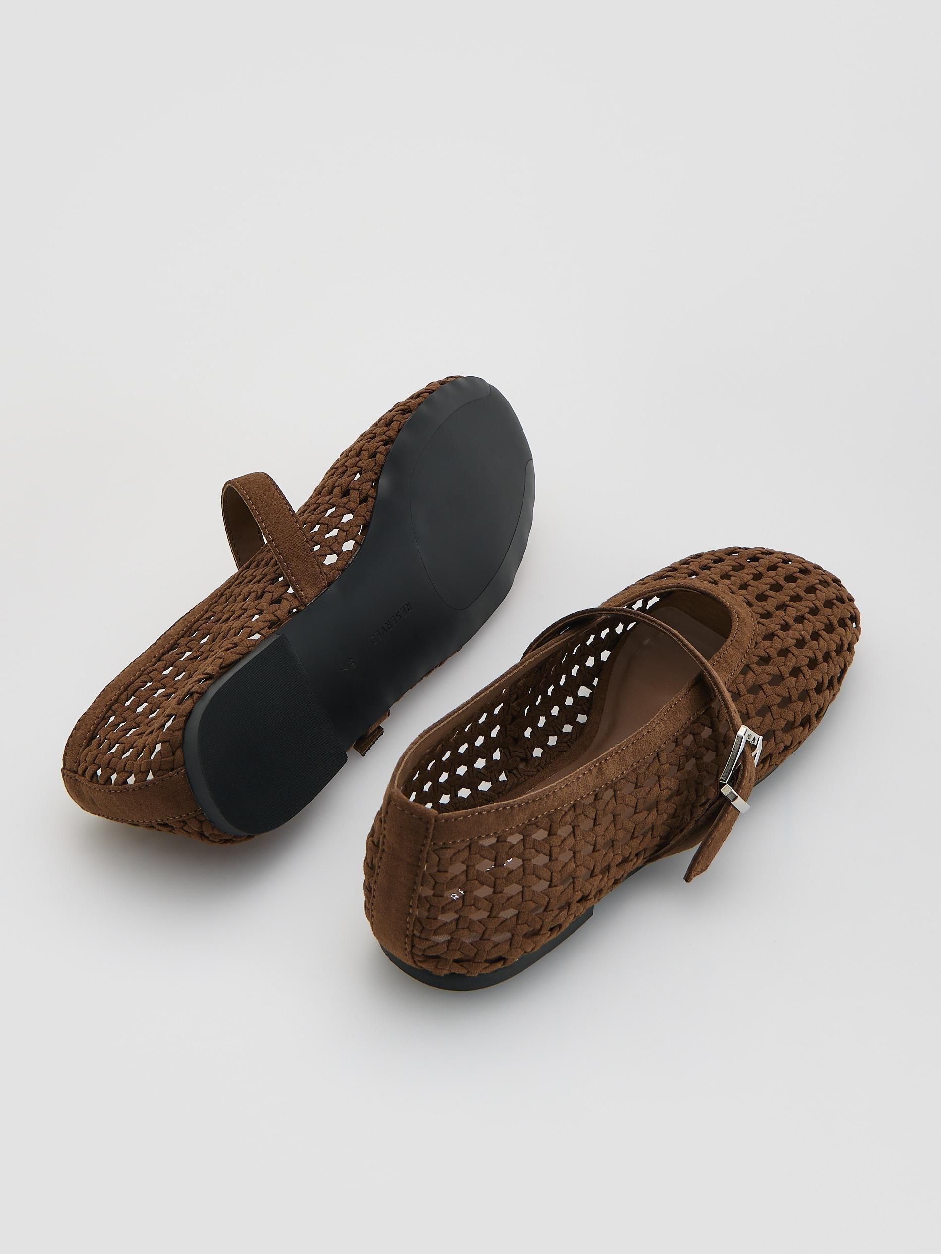 Brown T-Bar Ballerinas, Brown, large image number 4