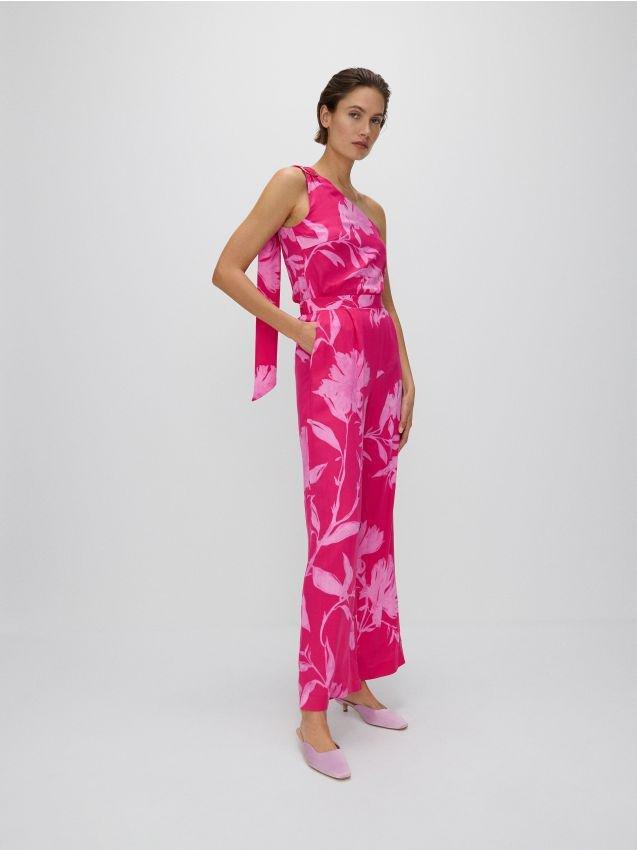 Multicolour Printed Wide Leg Jumpsuit, Multicolor, large image number 0