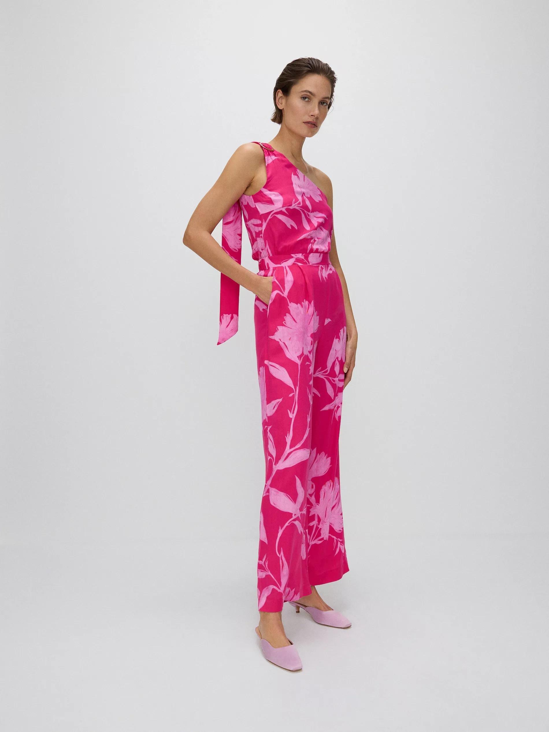 Multicolour Printed Wide Leg Jumpsuit, , large image number 2