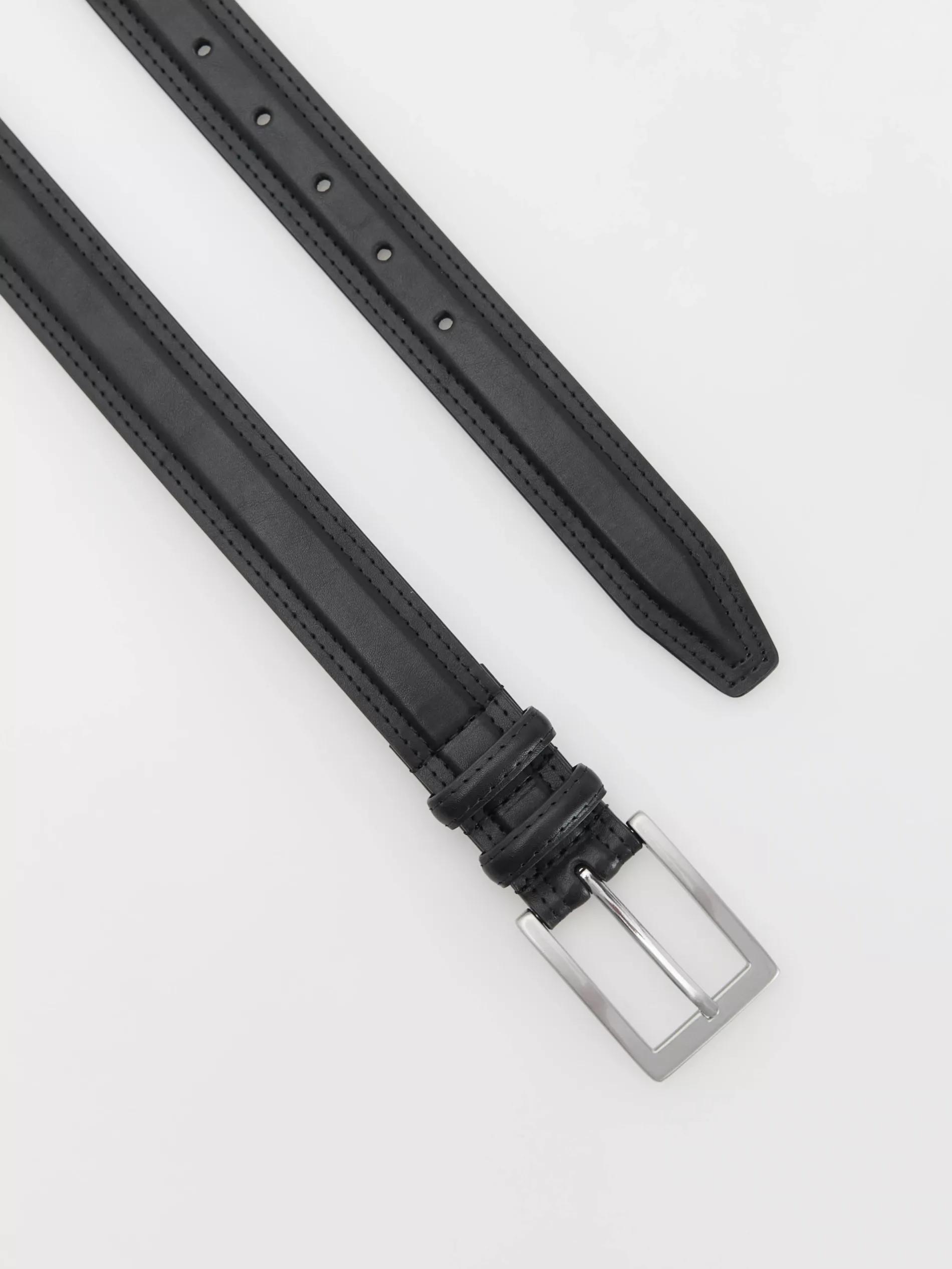 Black Faux Leather Belt, , large image number 1