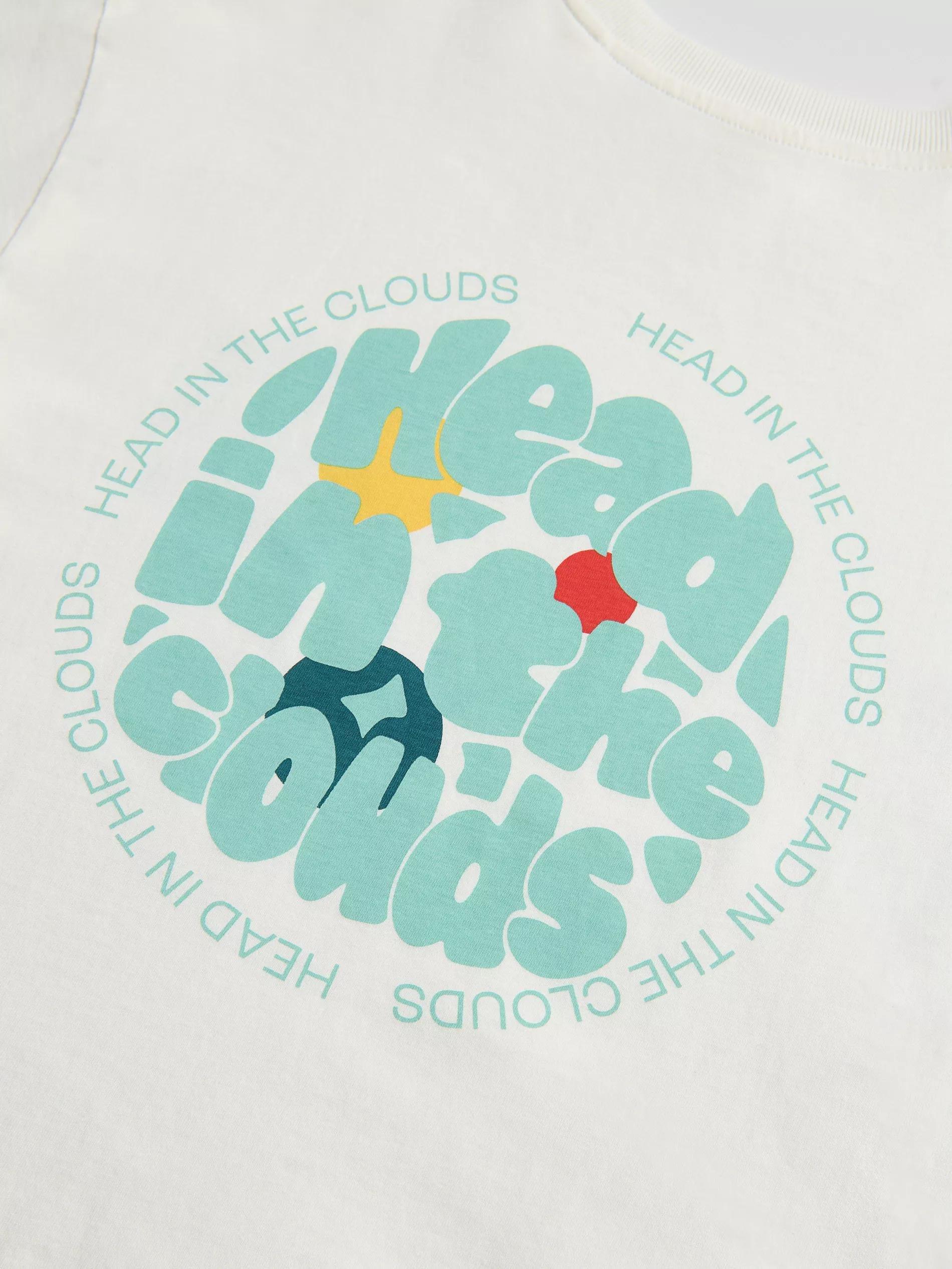 Cream T-Shirt With Print, , large image number 1