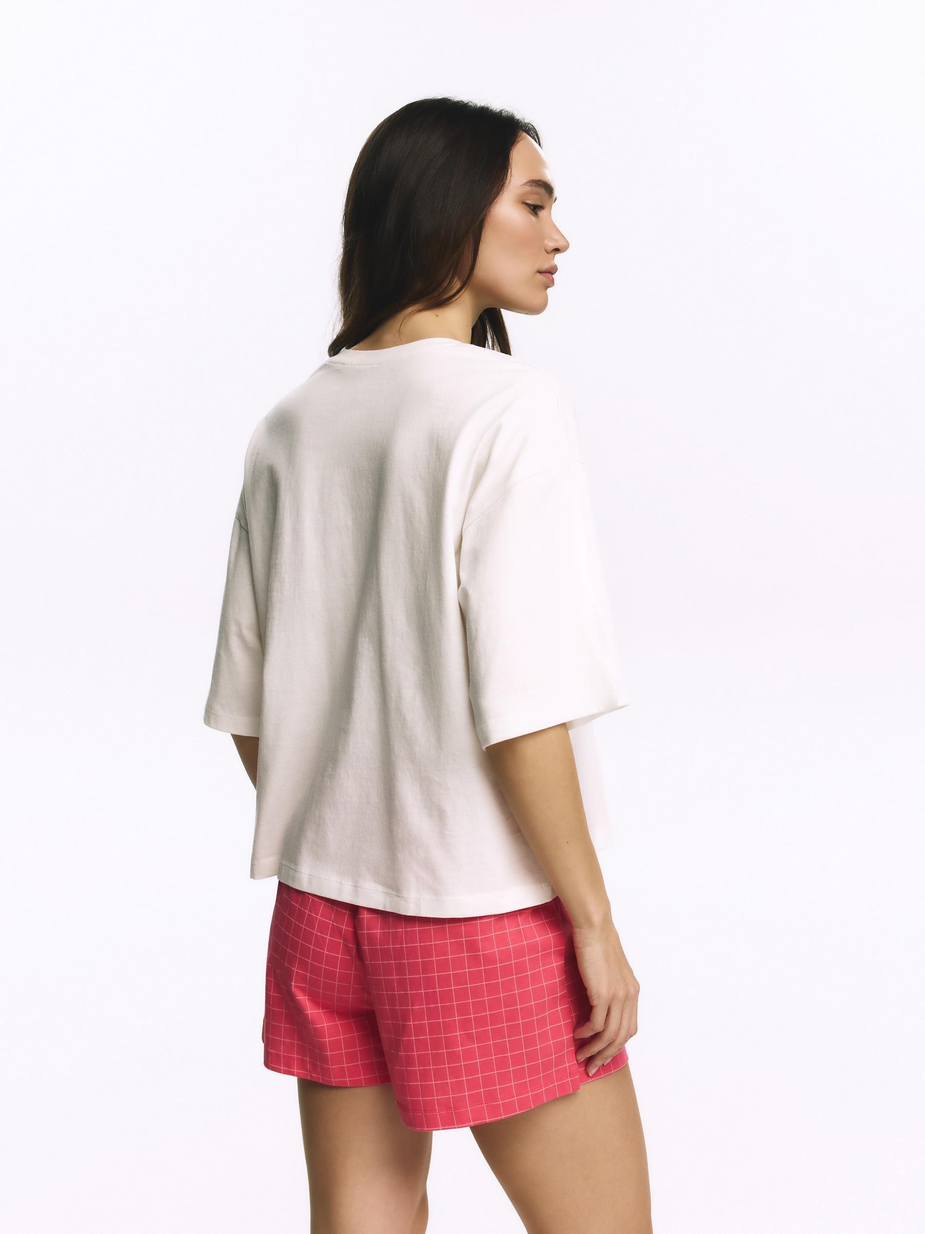 Pink Two Piece Printed Pyjama Set, Pink, large image number 1