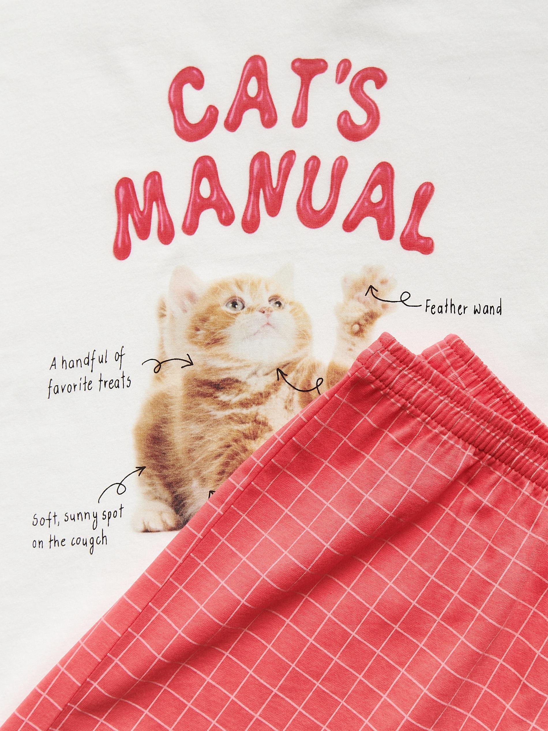 Pink Two Piece Printed Pyjama Set, Pink, large image number 4