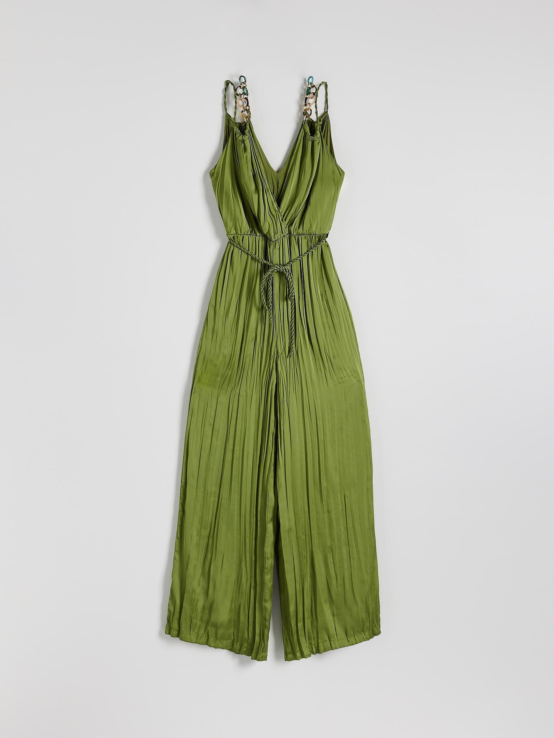 Green Wide Leg Jumpsuit, , large image number 1