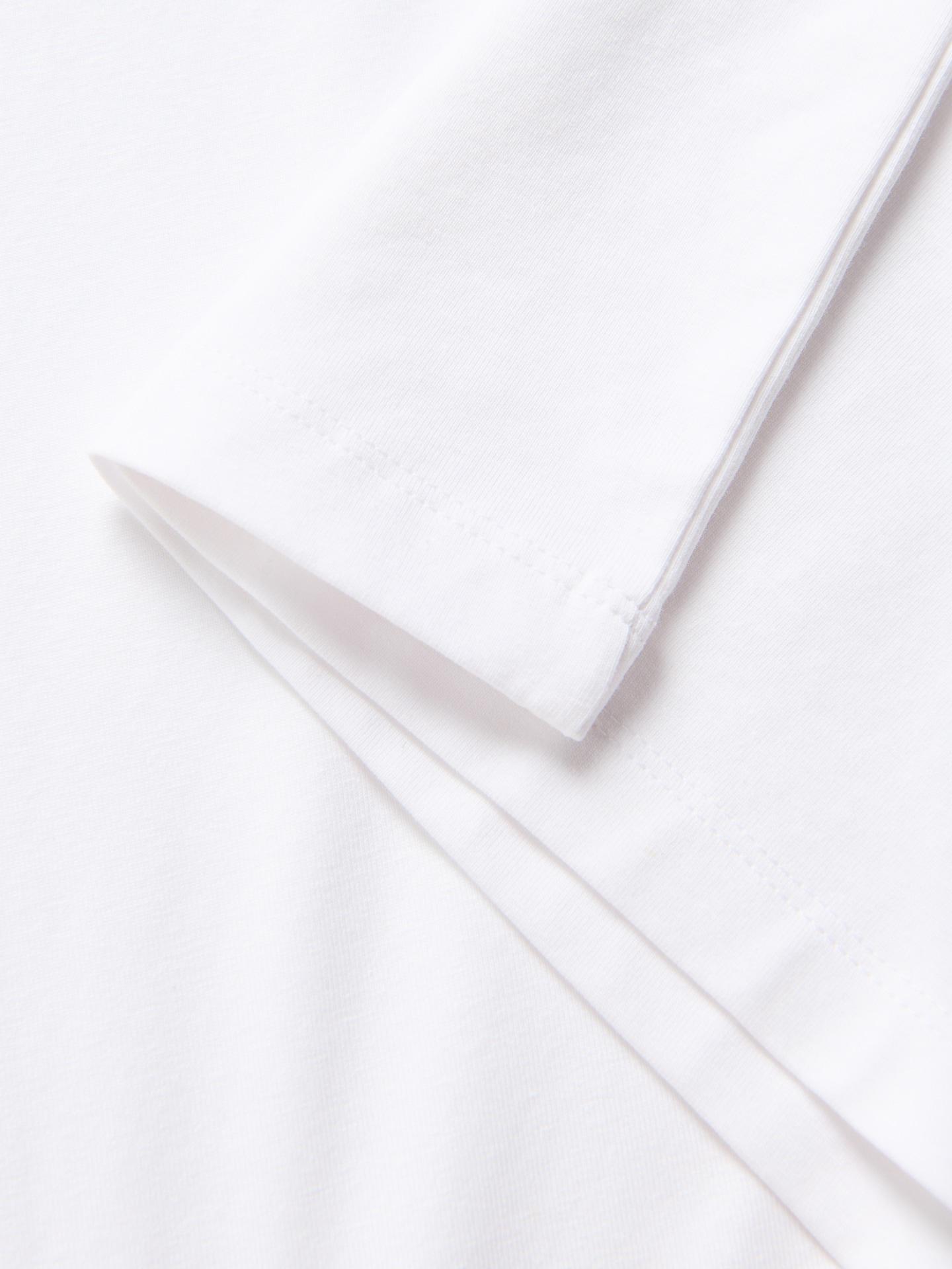 White Slim Fit Long Sleeve Blouse, White, large image number 5