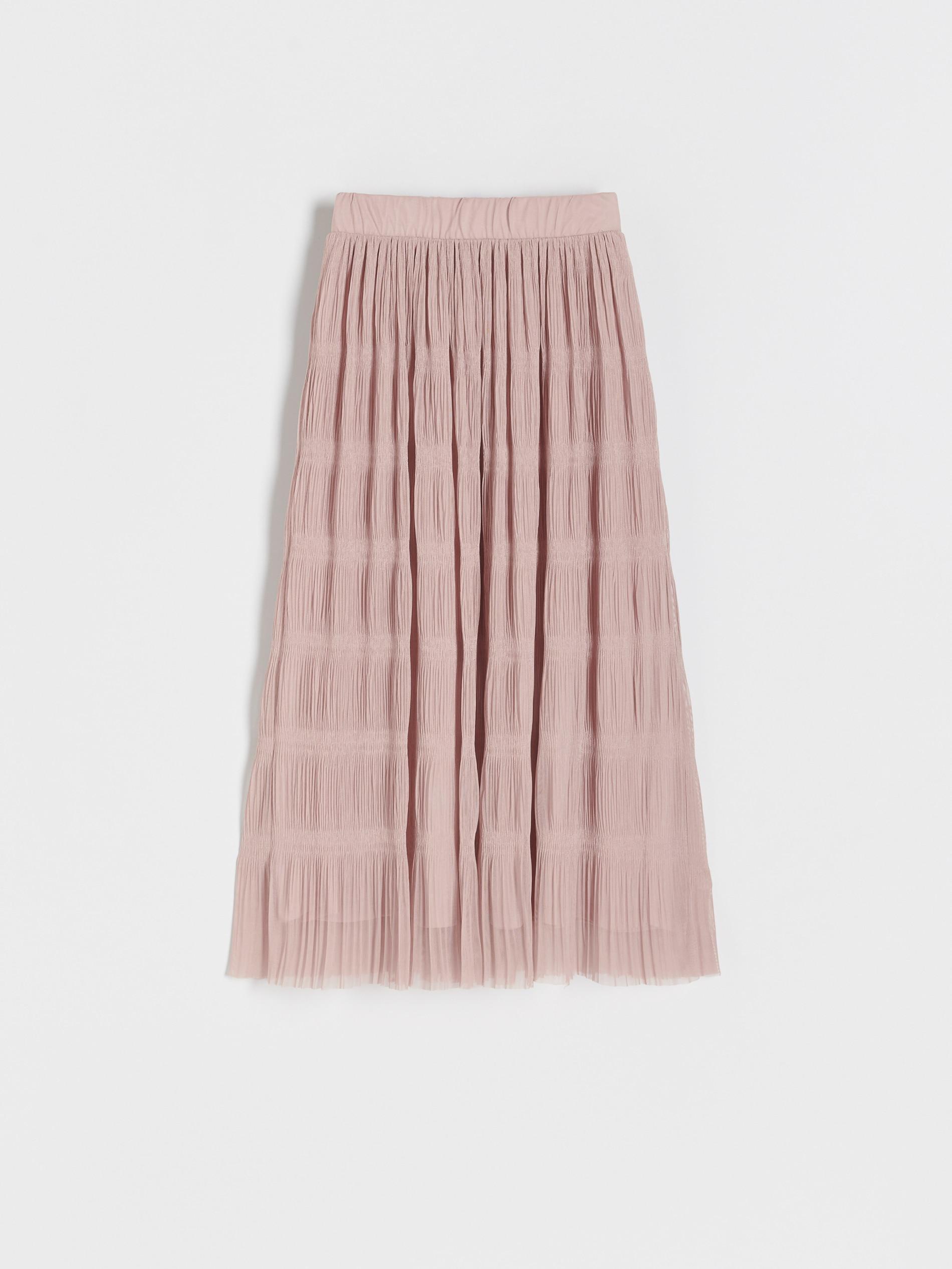 Pink Elasticated Waistband Midi Skirt, , large image number 1