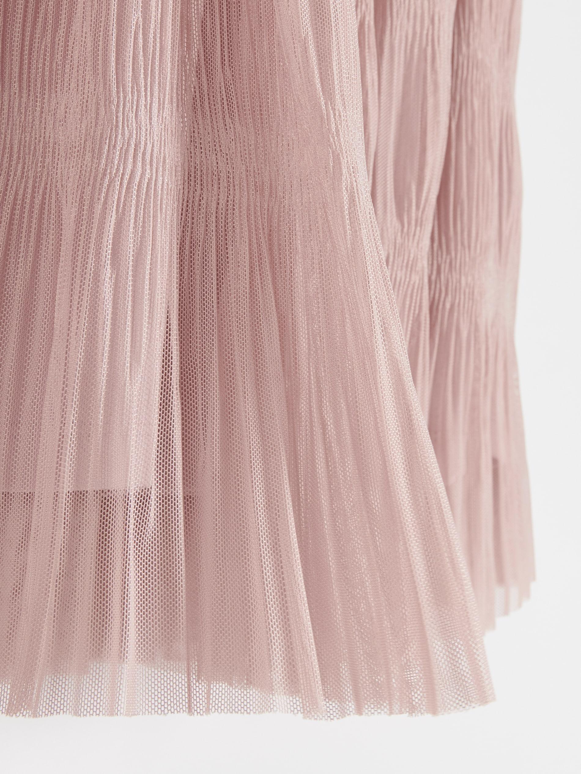 Pink Elasticated Waistband Midi Skirt, , large image number 2