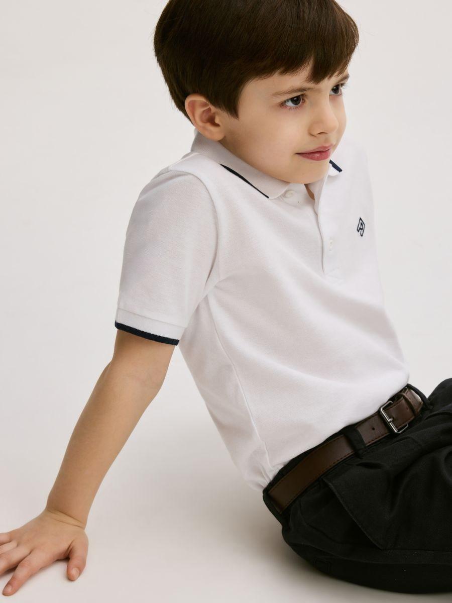 Black Chino Pants In Structured Material With Belt, Black, large image number 1