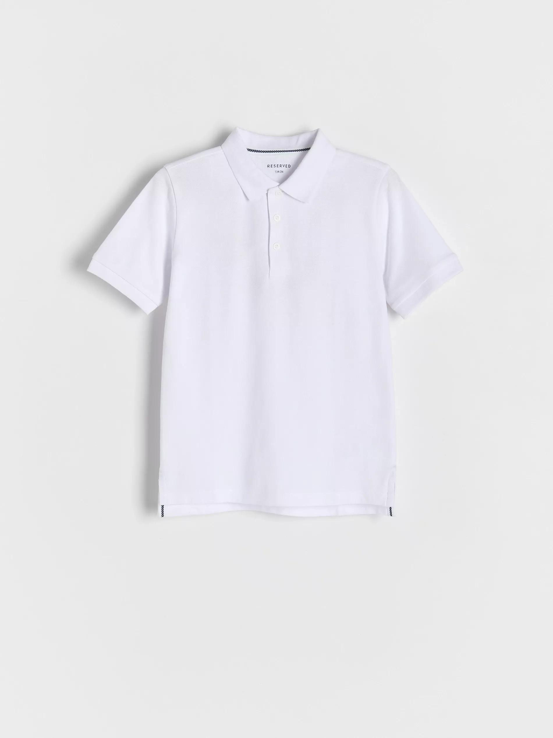 White Polo Shirt, White, medium