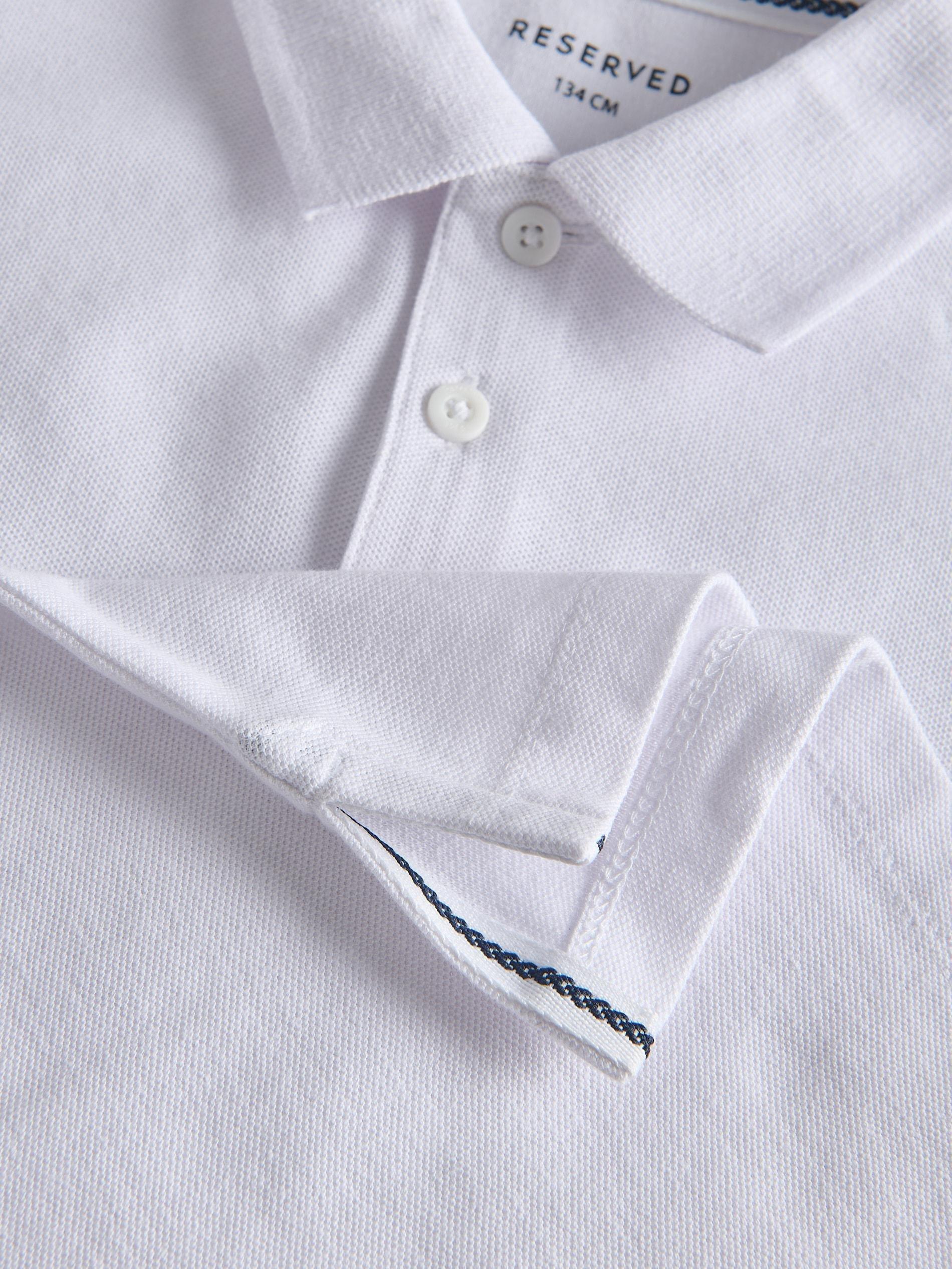 White Polo Shirt, White, medium