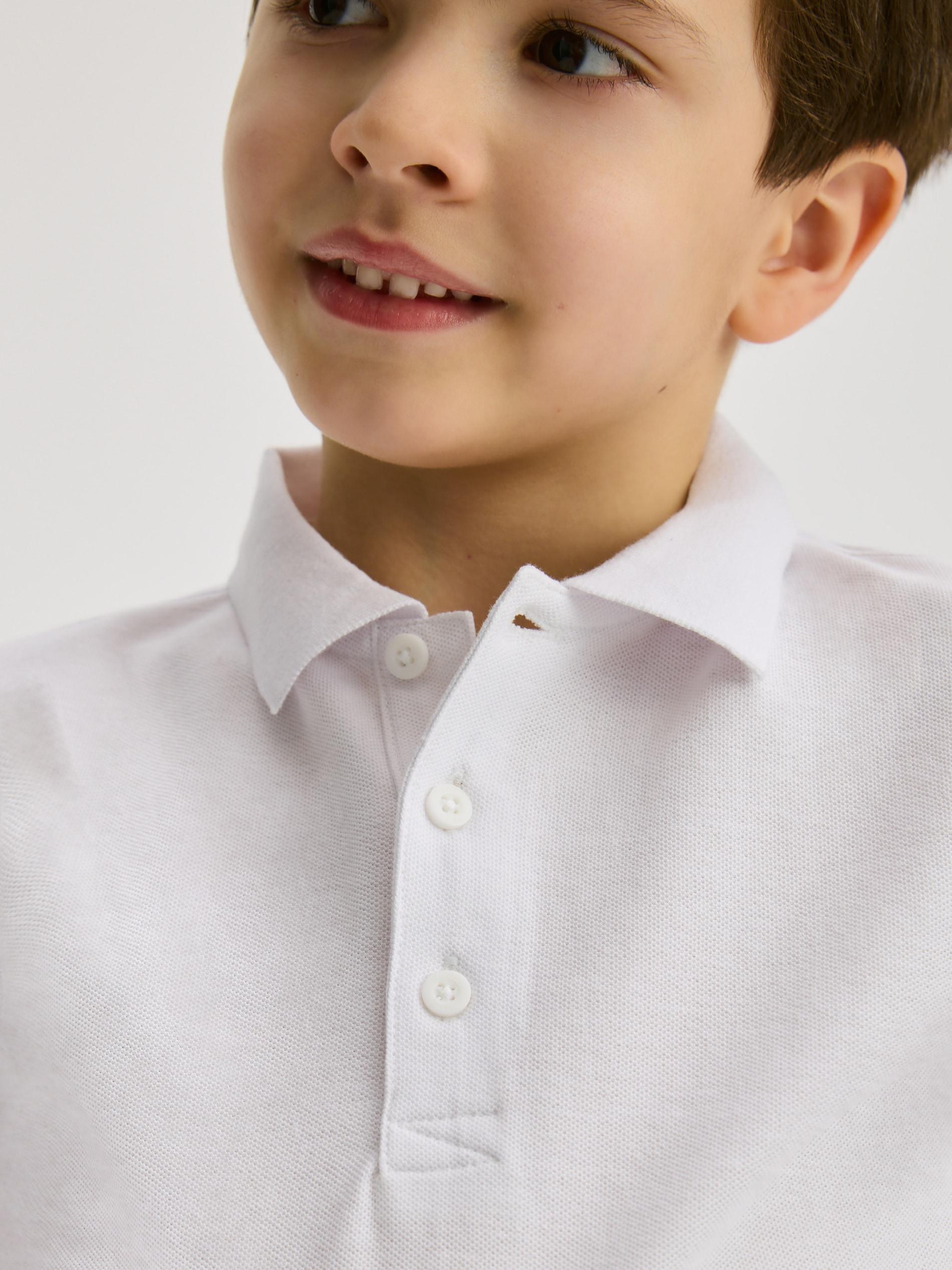 White Polo Shirt, White, large image number 3