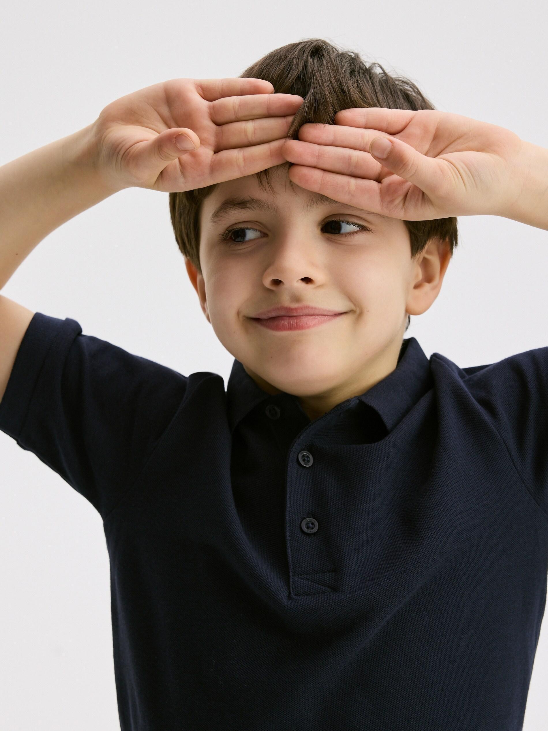 Navy Polo Shirt, Navy, large image number 5