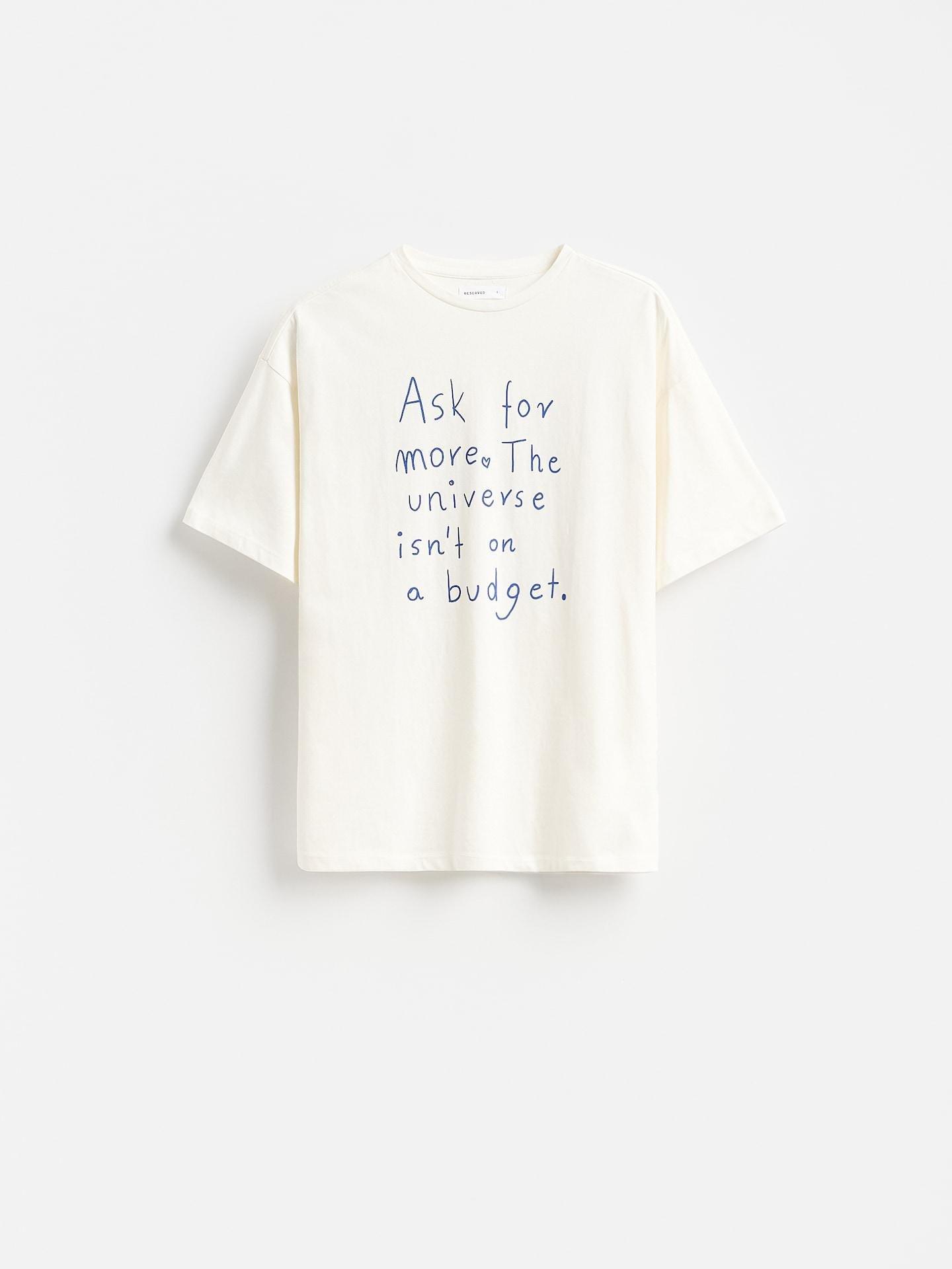 Cream T-Shirt With Print, Ivory, large image number 0