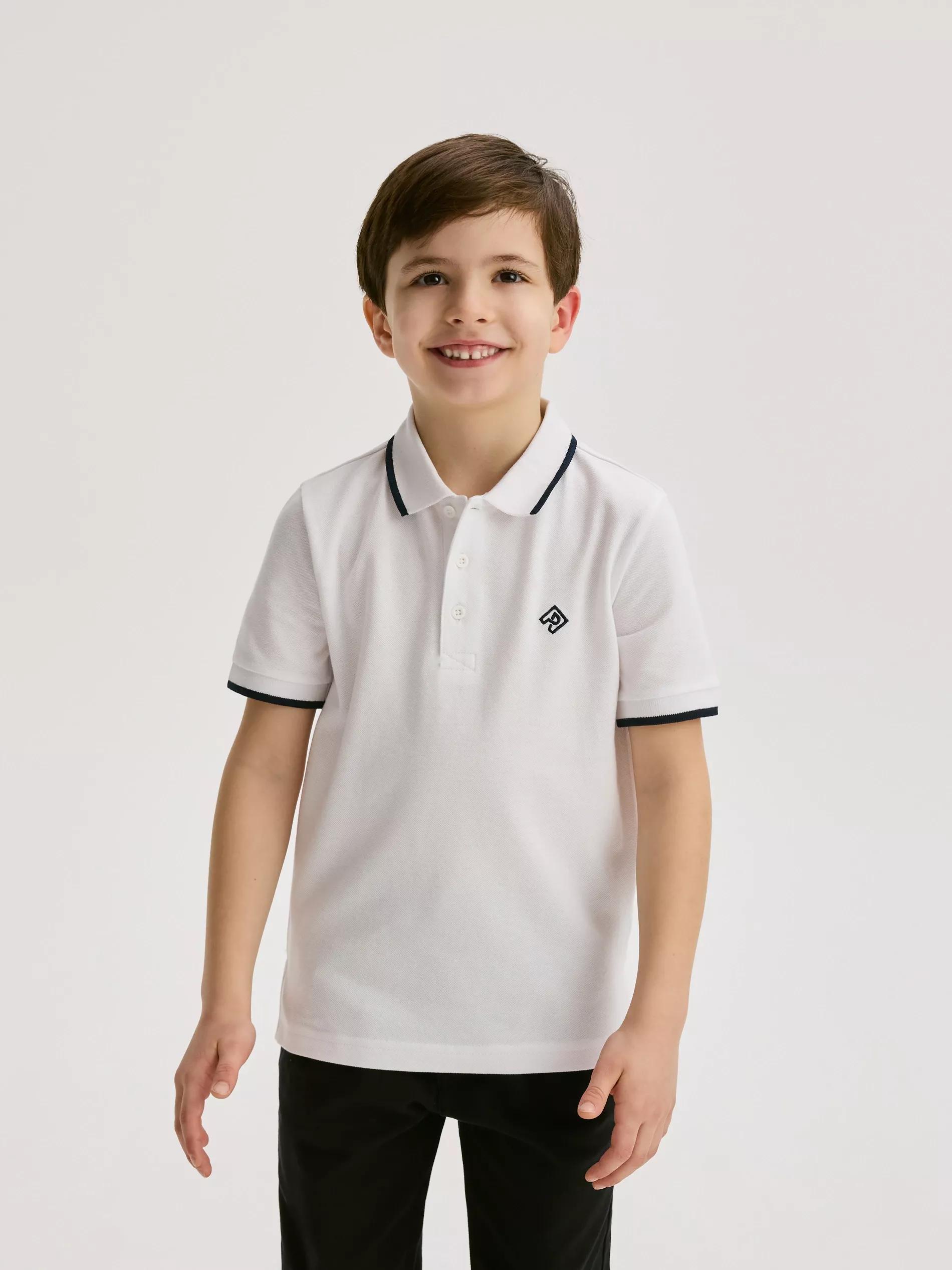 White Polo Shirt, White, medium