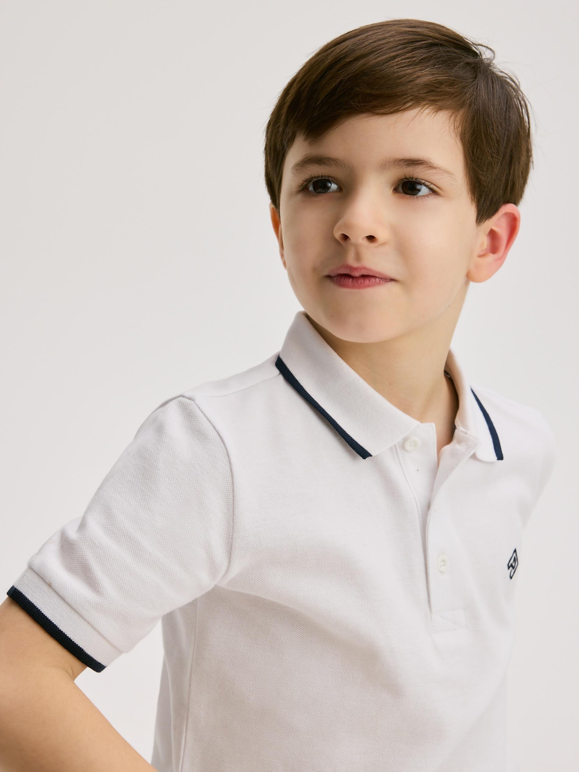 White Polo Shirt, White, medium