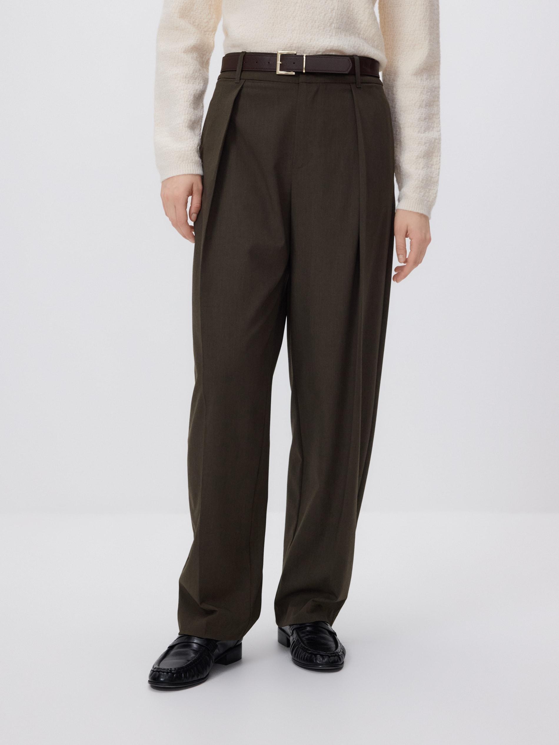 Green Trousers & Belt, Khaki, medium