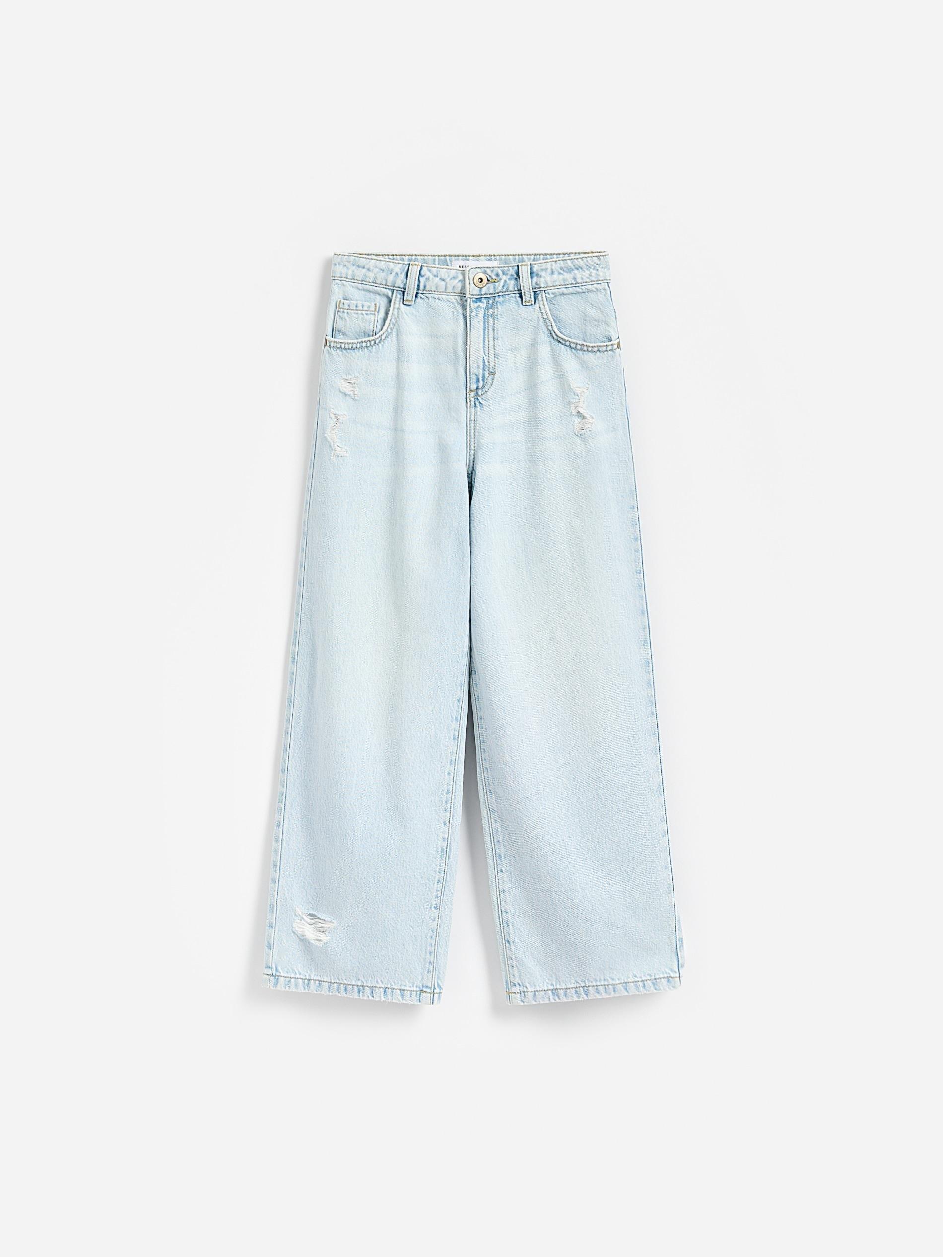 Blue Wide Leg Jeans, Blue, medium