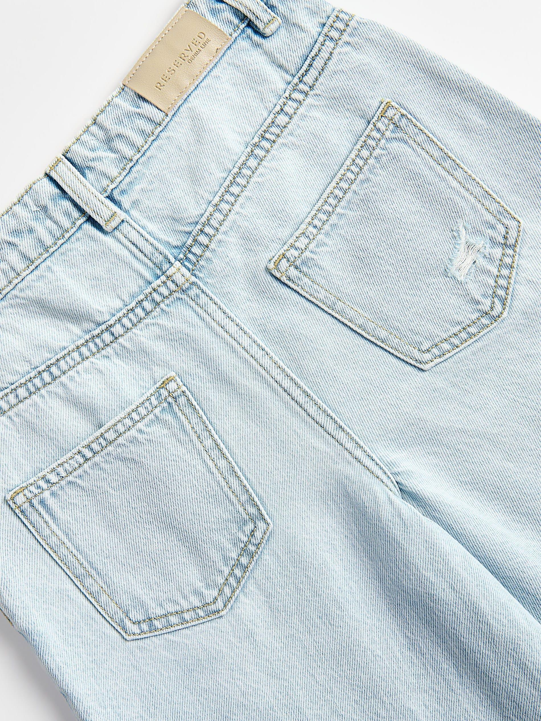 Blue Wide Leg Jeans, Blue, medium