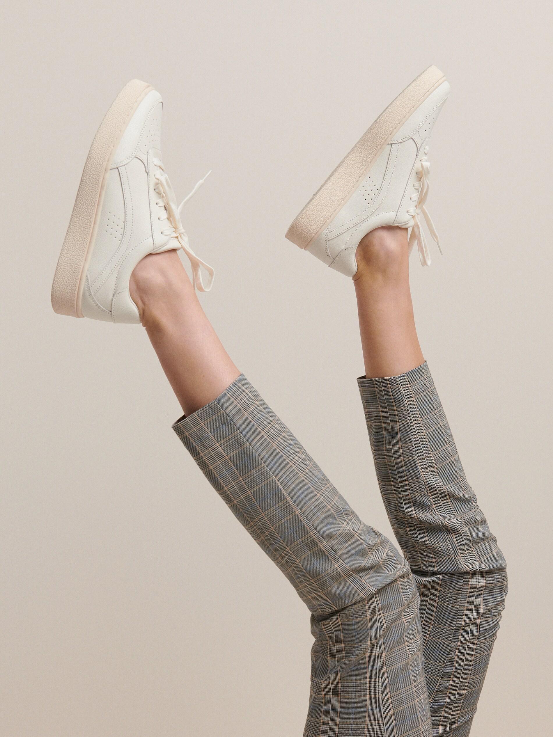 White Leather Trainers, , large image number 0