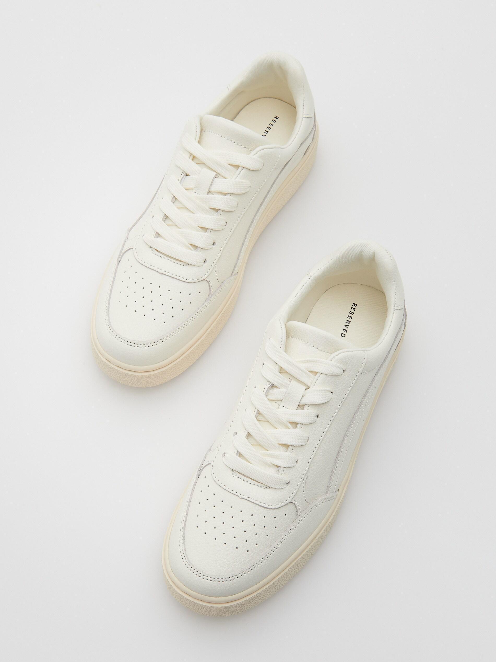 White Leather Trainers, , large image number 2
