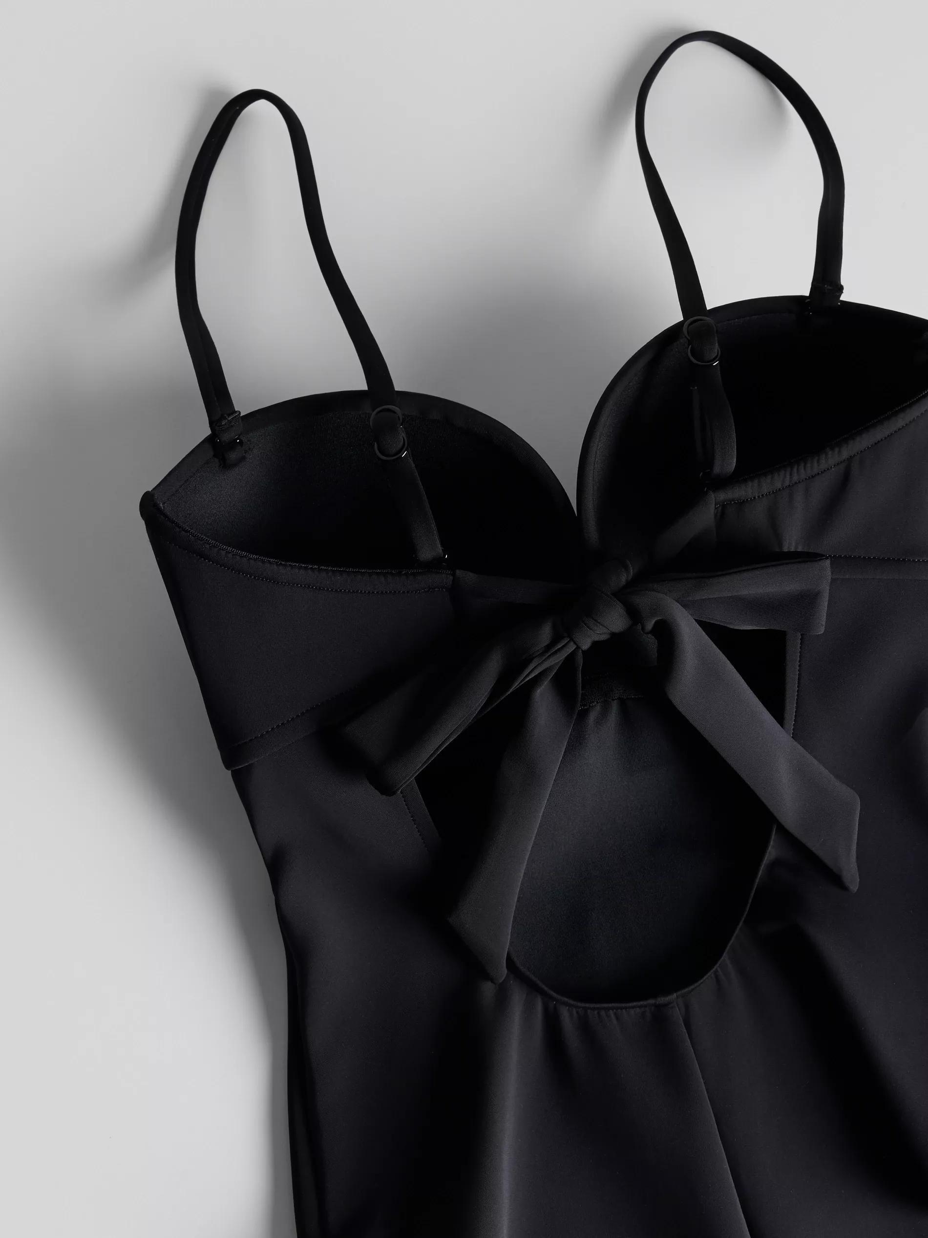 Black Detailed Swimsuit, , large image number 3