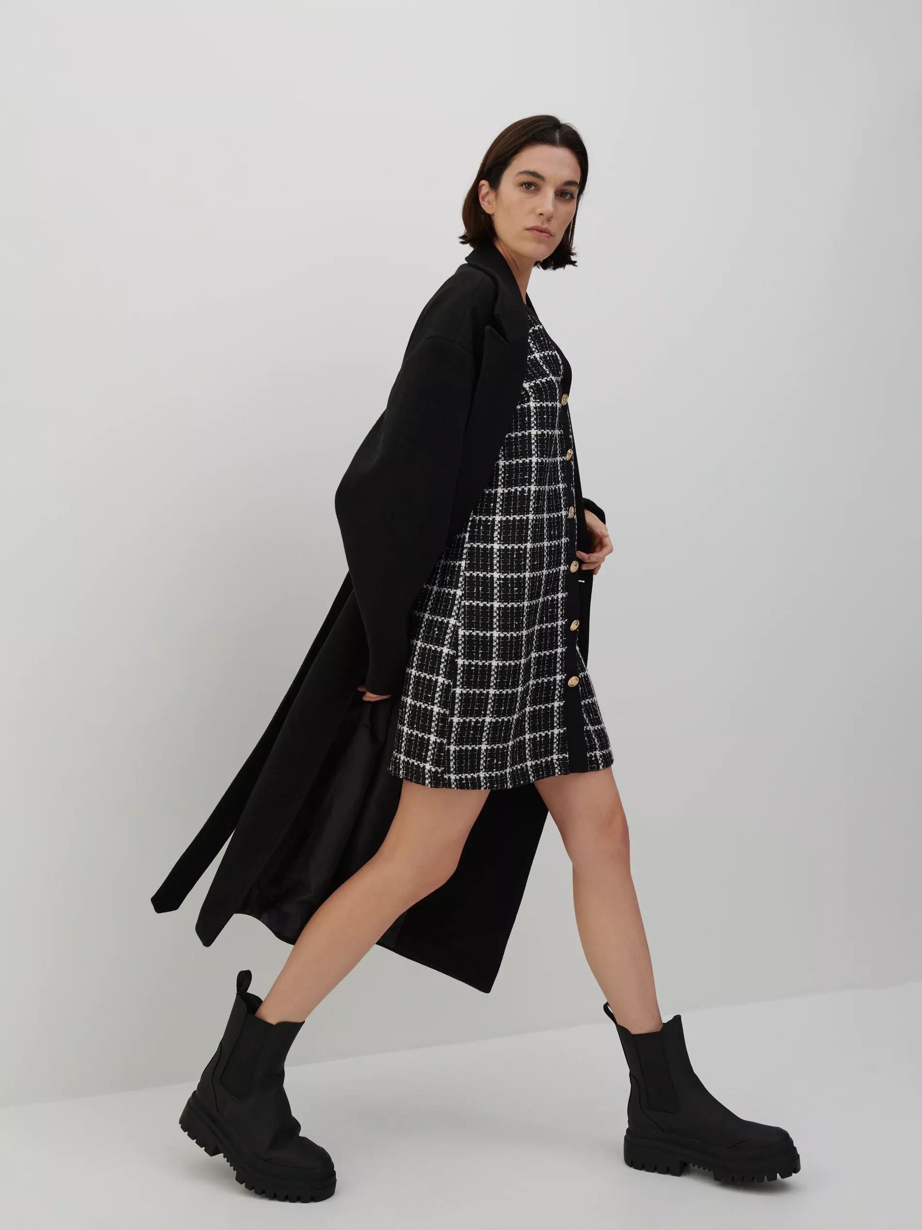 Black Plaid Dress, , large image number 0