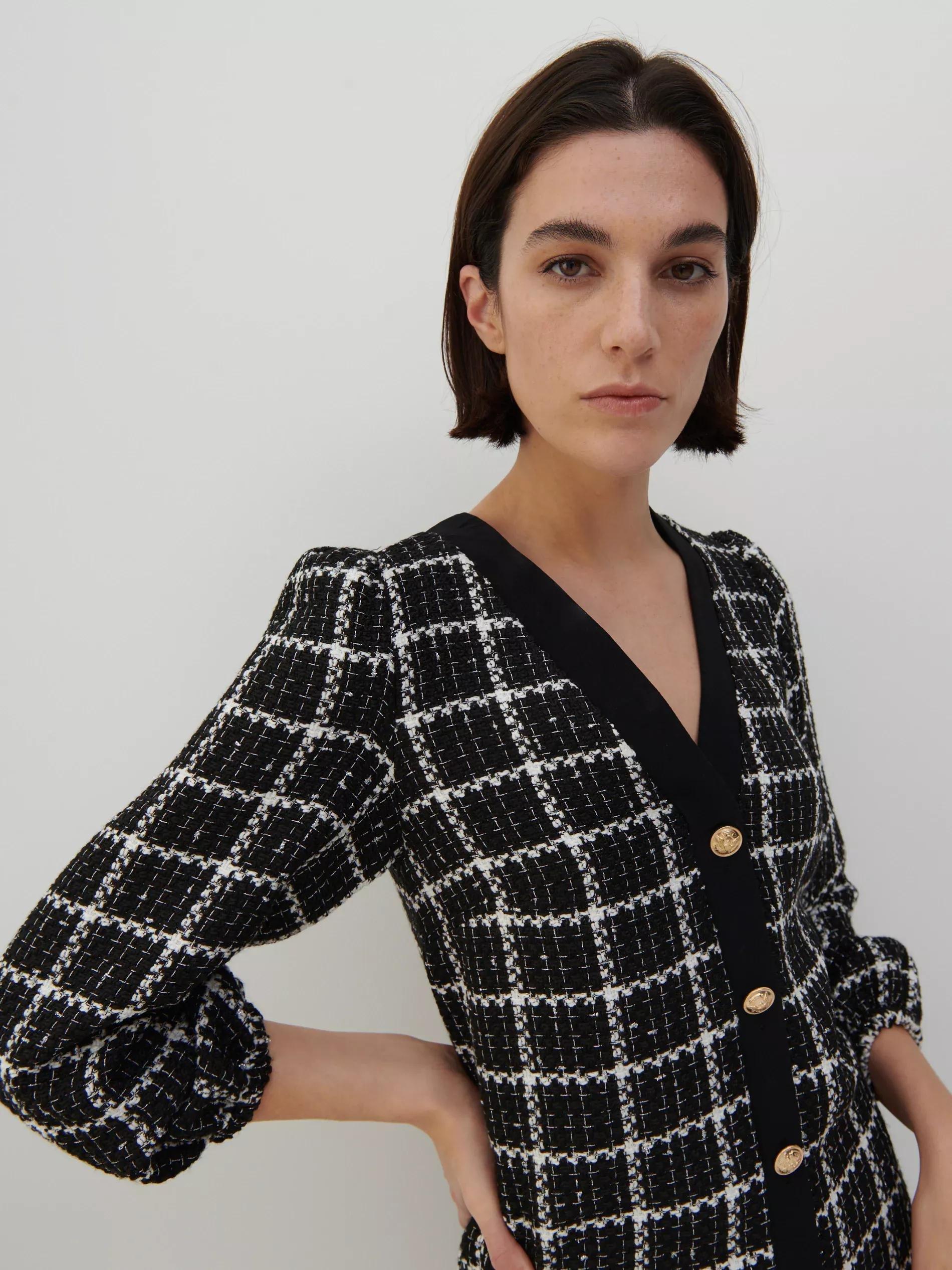Black Plaid Dress, , large image number 1