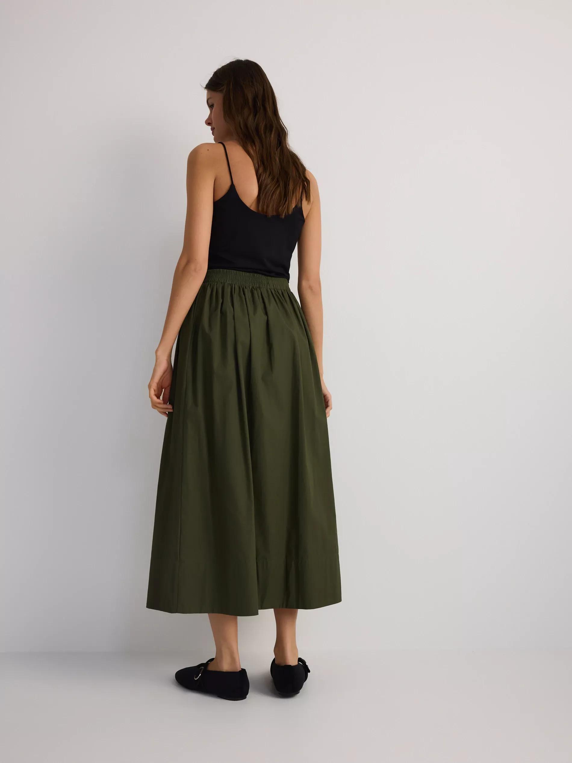 Green Cotton Maxi Skirt, , large image number 2