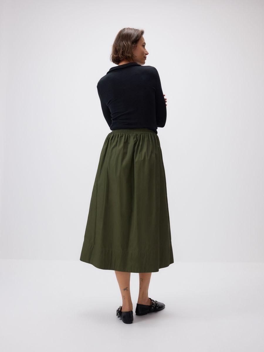 Green Cotton Maxi Skirt, , large image number 2
