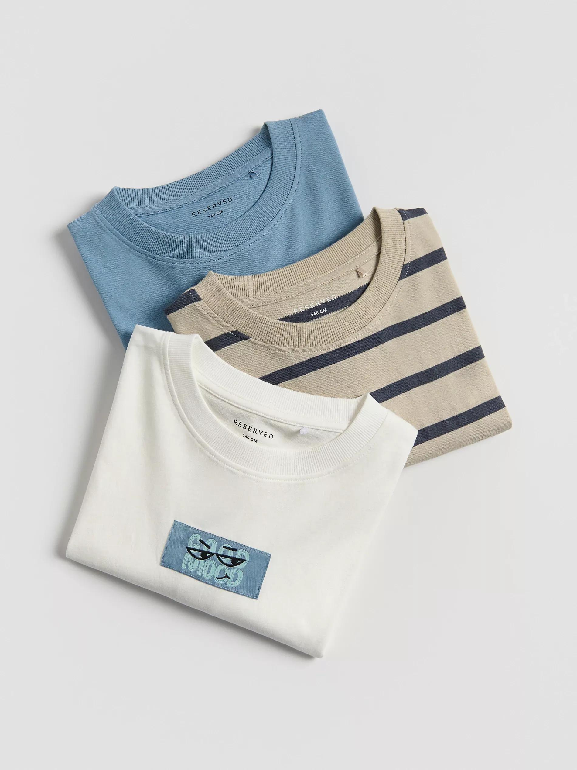 LIGHT BLUE Cotton t-shirt 3 pack, , medium