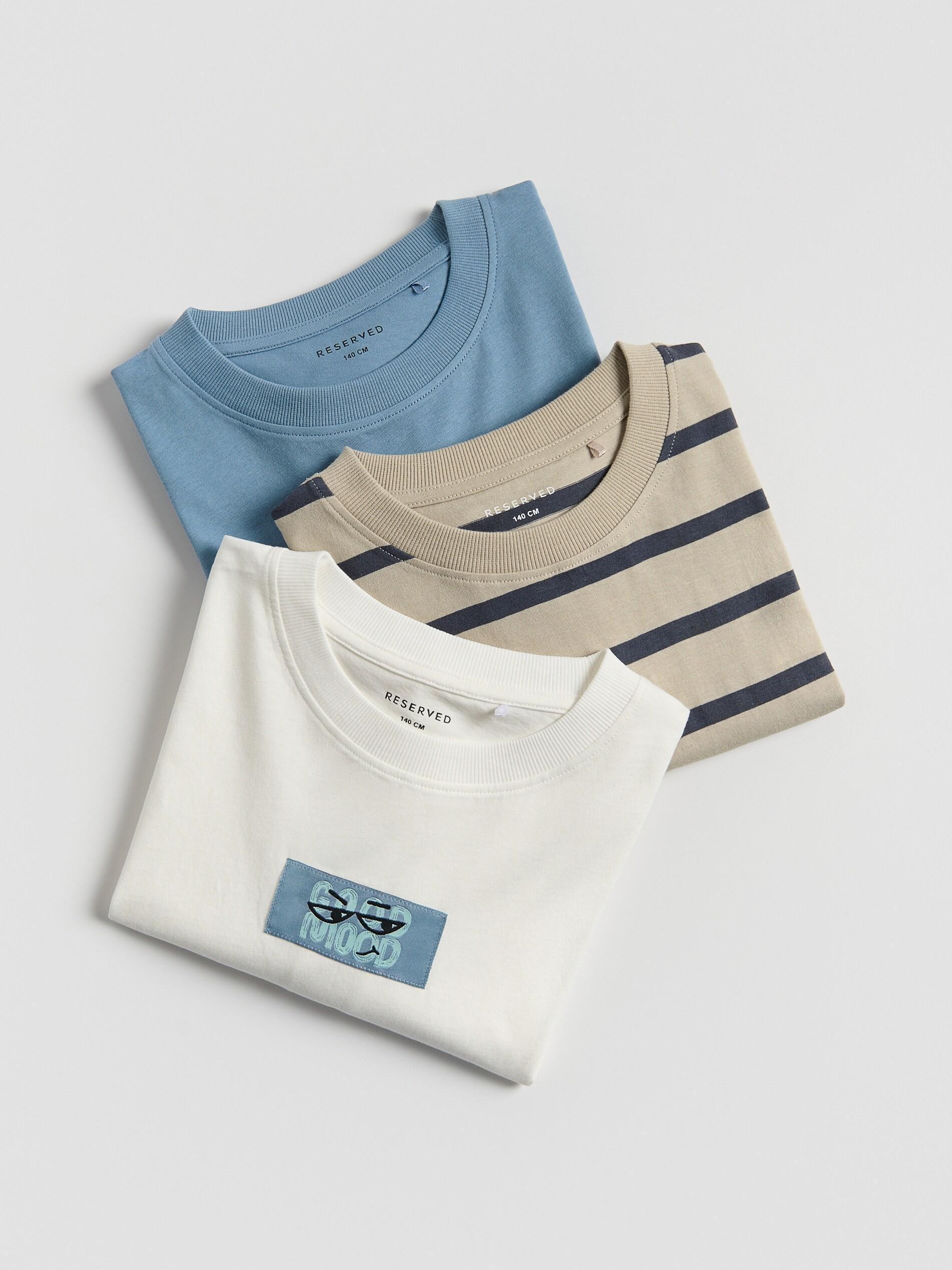 LIGHT BLUE Cotton t-shirt 3 pack, Blue, large image number 0