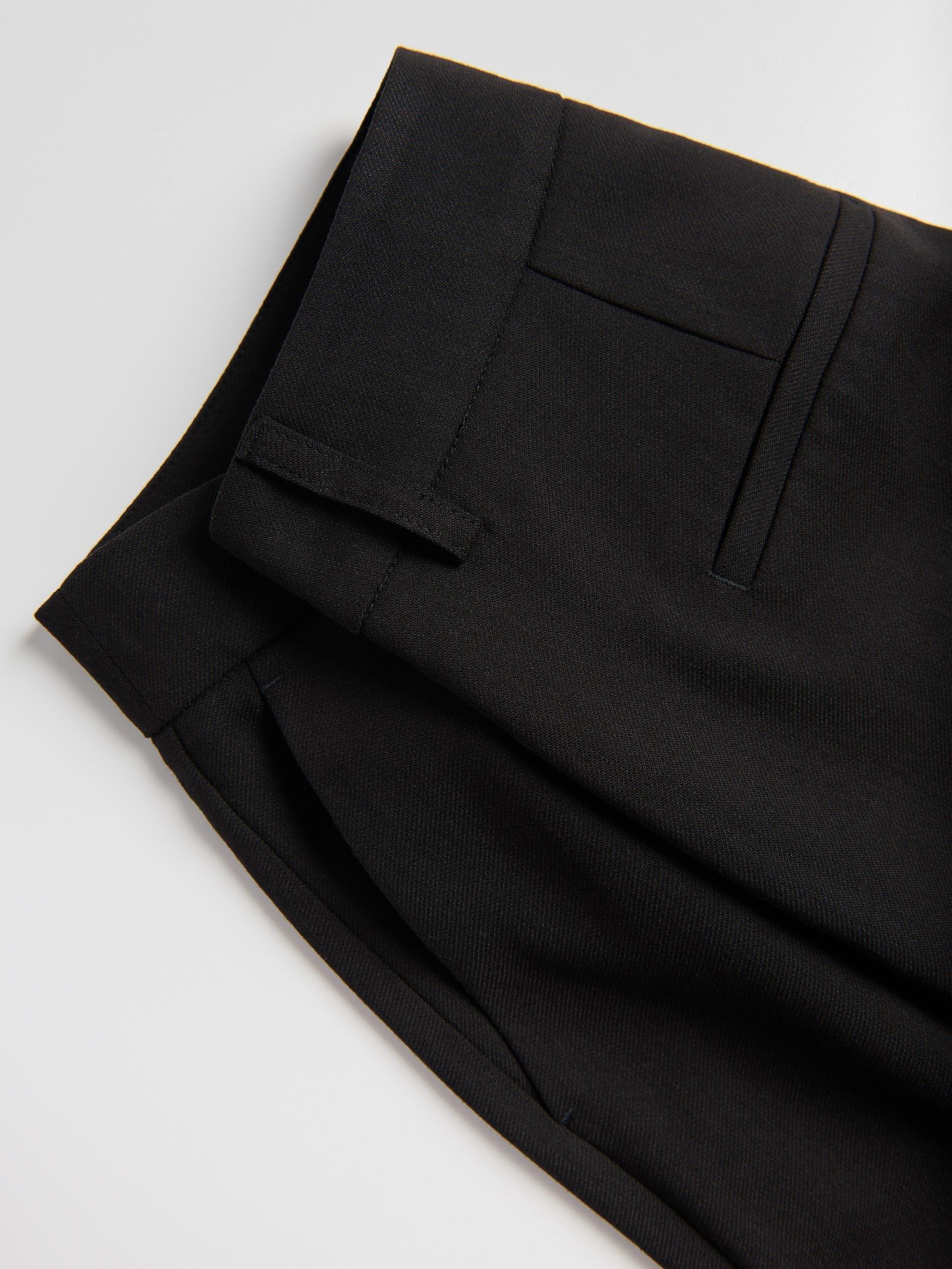 Black Wide Leg Trousers, Black, large image number 4