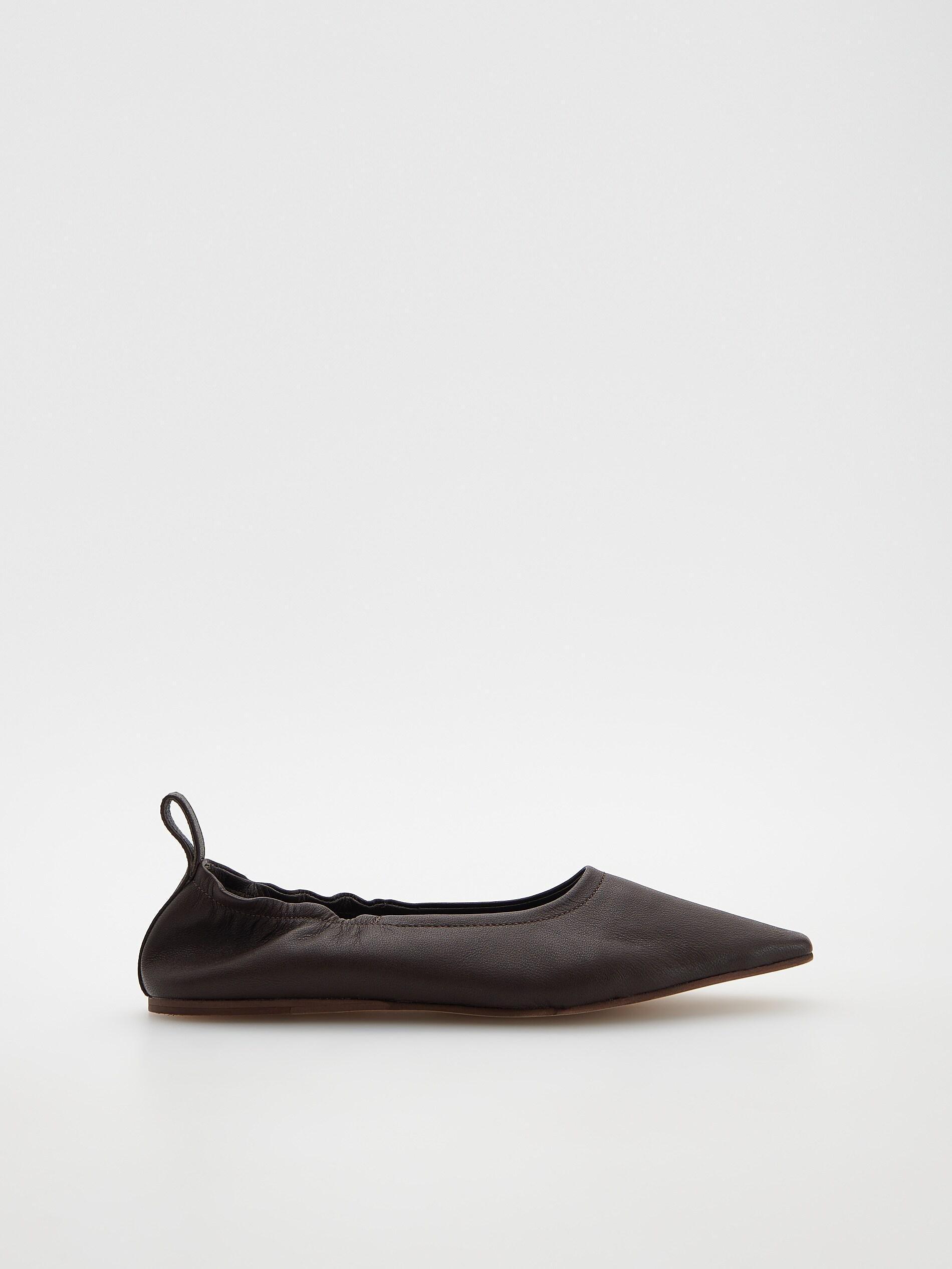 Black Leather Ballerinas, , large image number 2