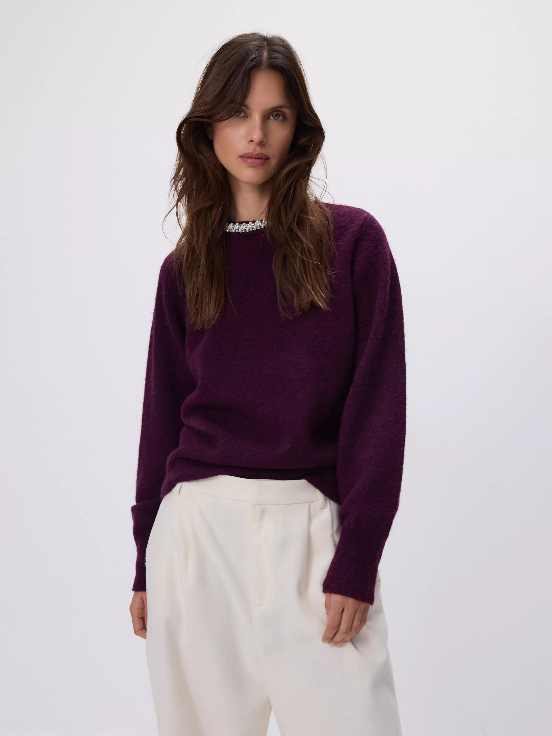 Purple Jumper With Applique, Purple, large image number 0