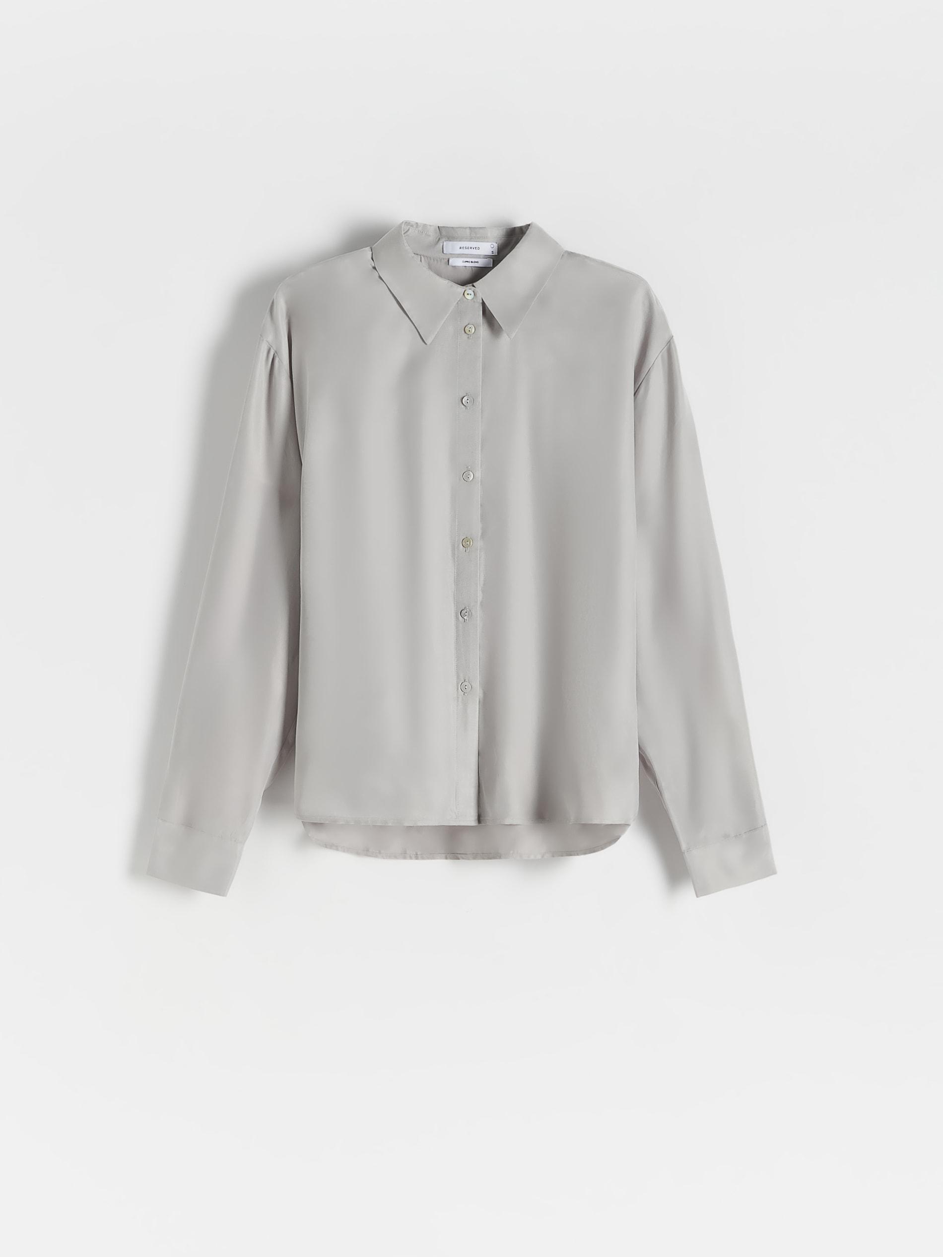 Grey Cupro Rich Shirt, , large image number 0