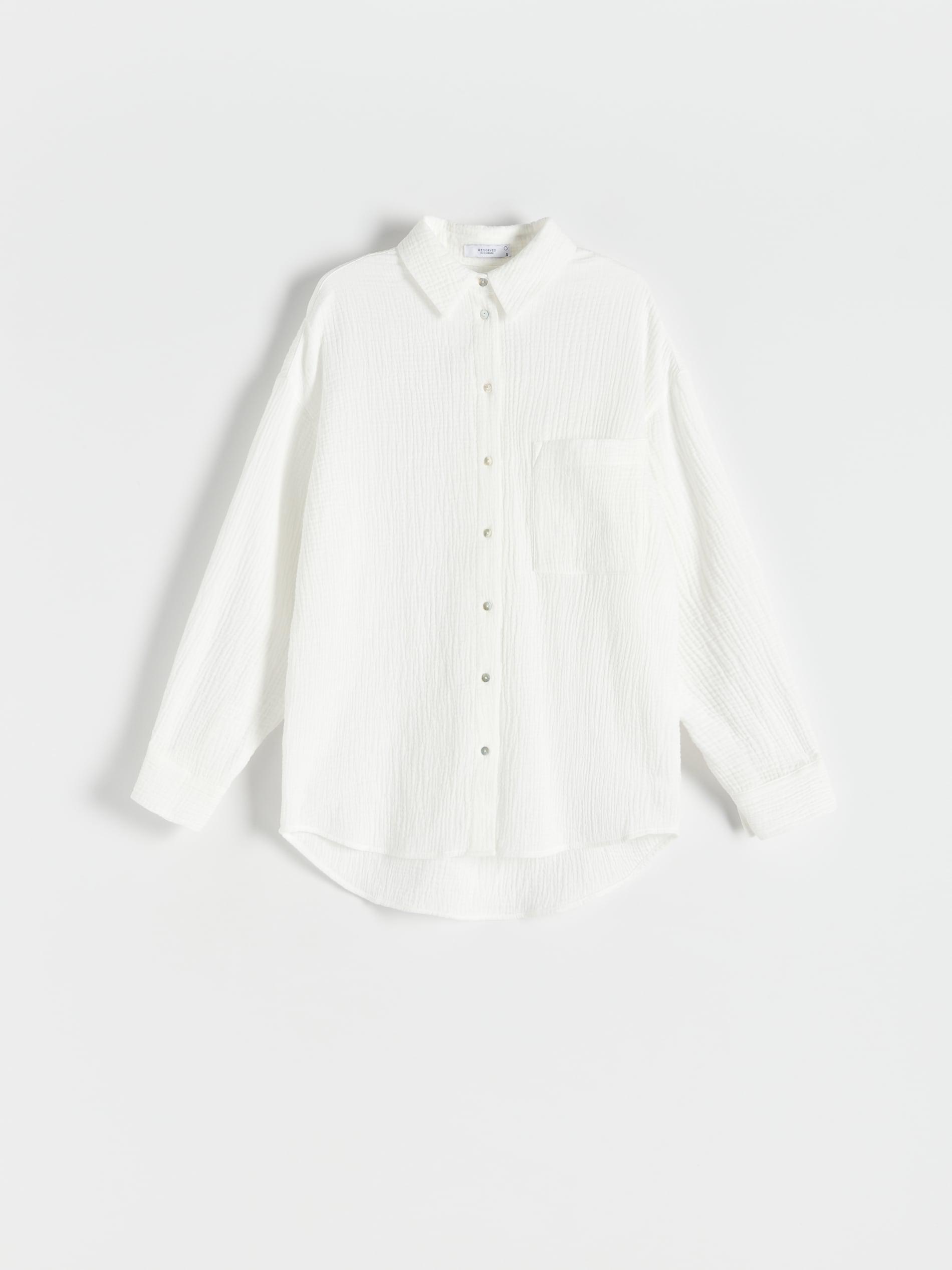 White Cotton Shirt, , large image number 0