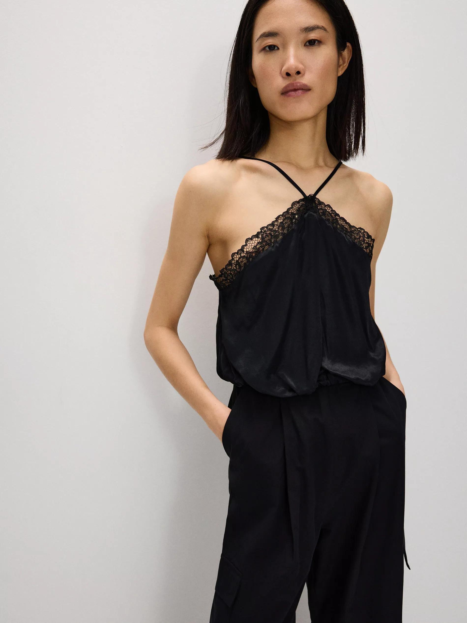 Black Cargo Jumpsuit, , large image number 3
