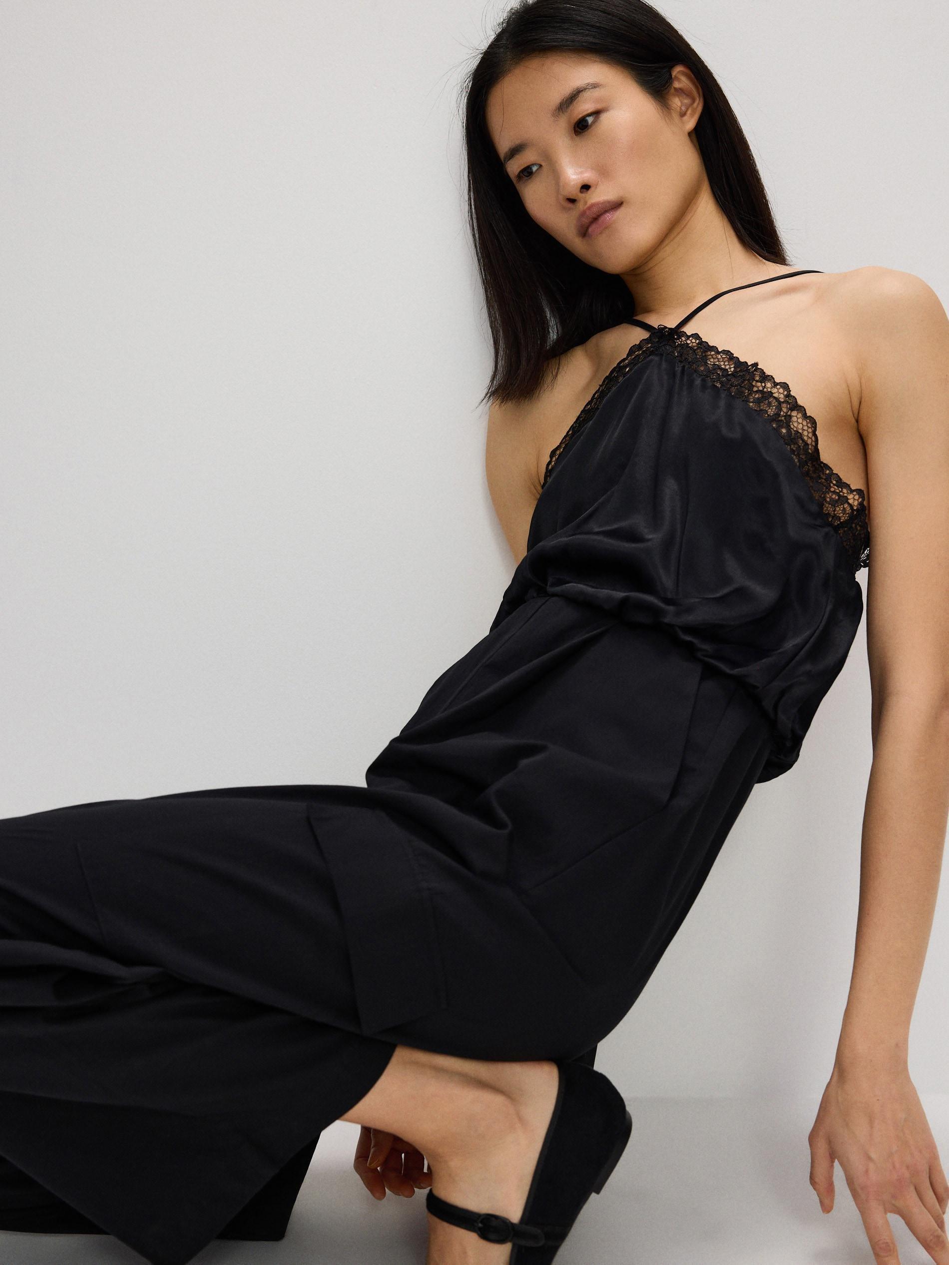 Black Cargo Jumpsuit, , large image number 4