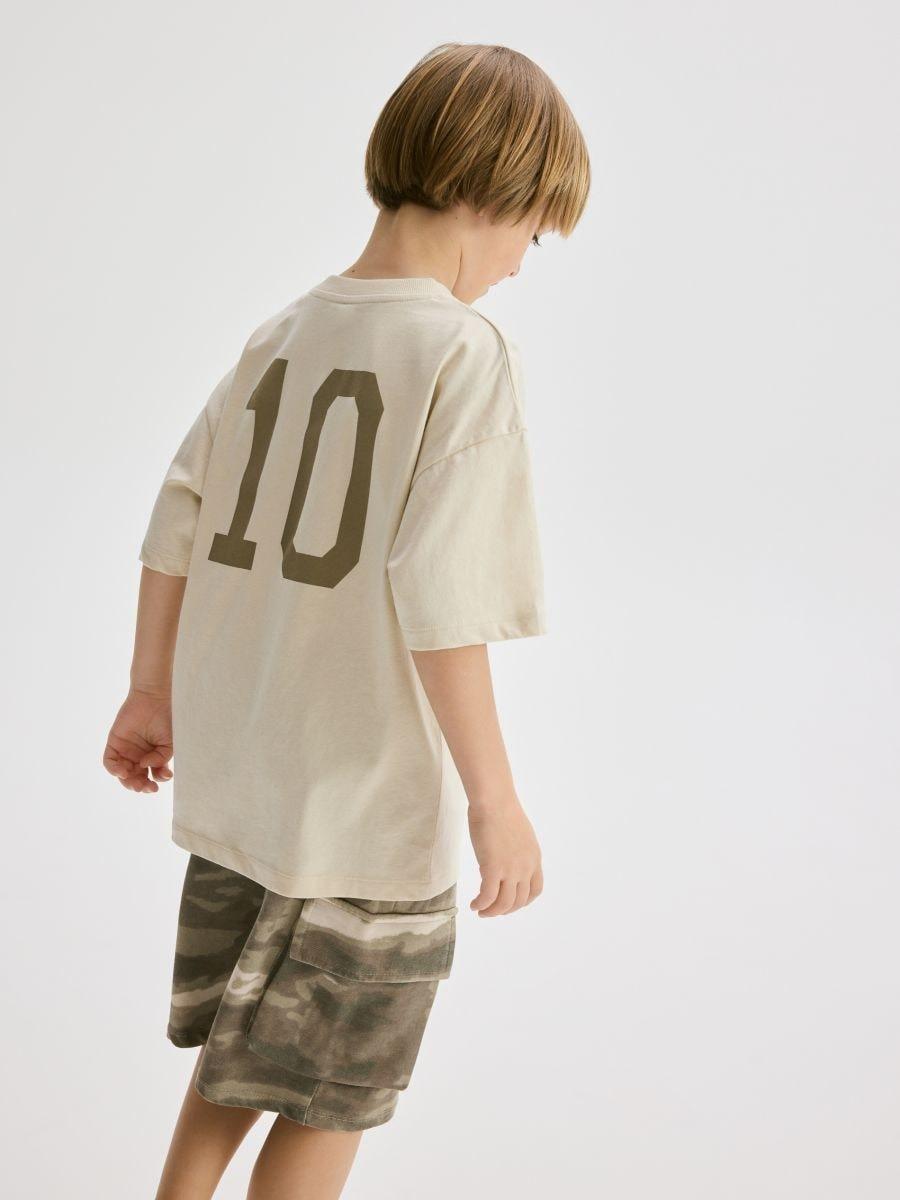Beige Printed T-Shirt, , large image number 1