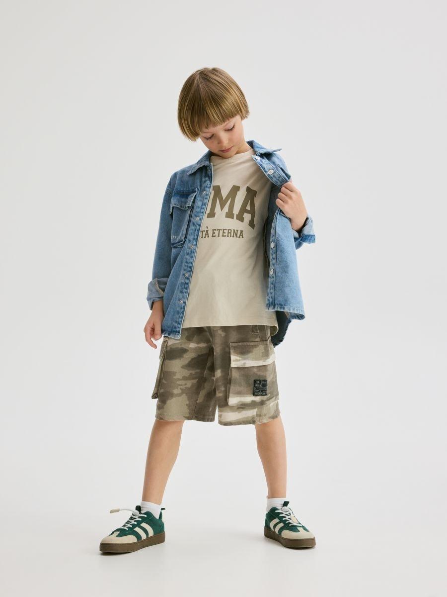 Beige Printed T-Shirt, , large image number 2