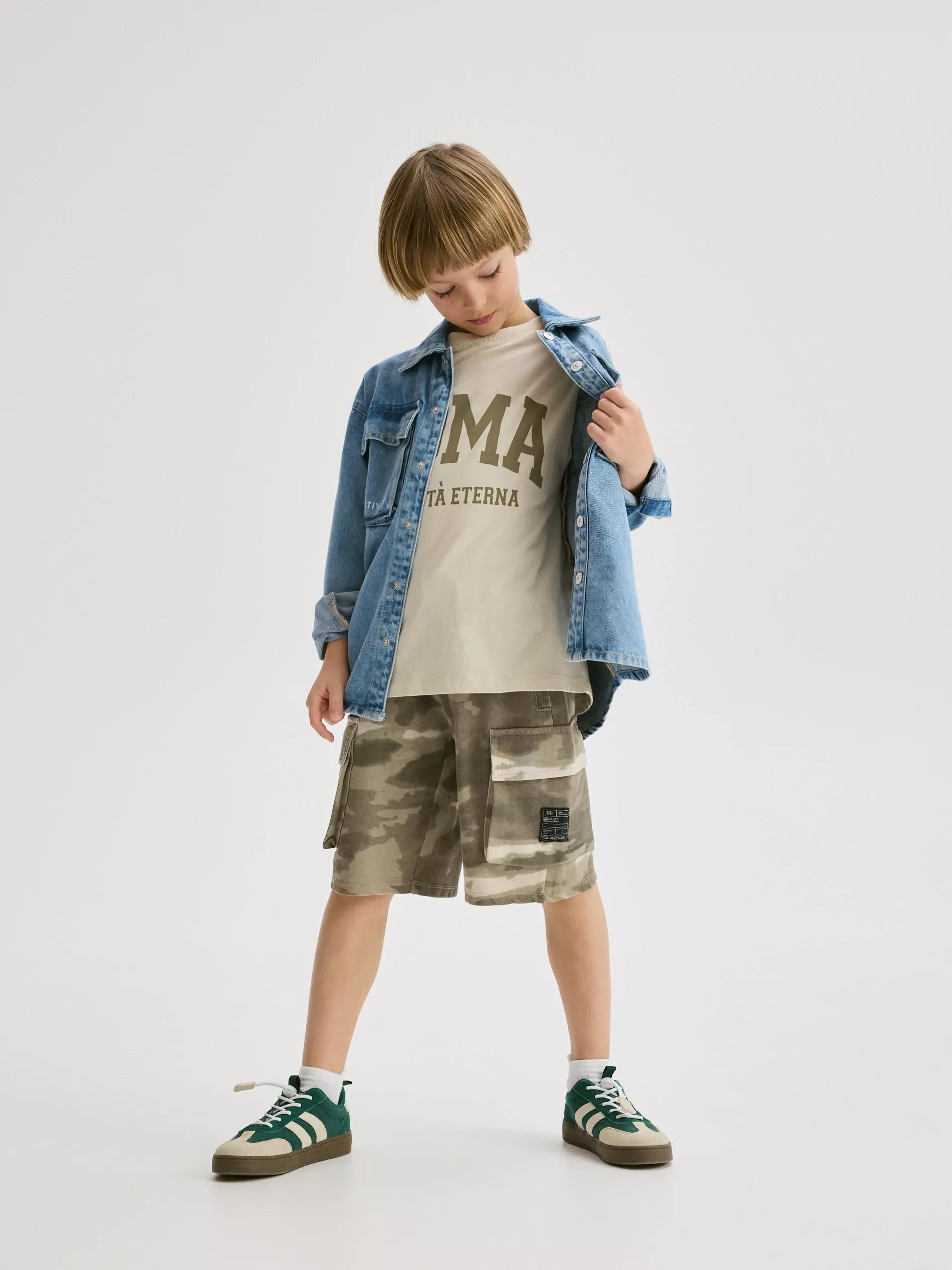 Beige Printed T-Shirt, , large image number 2