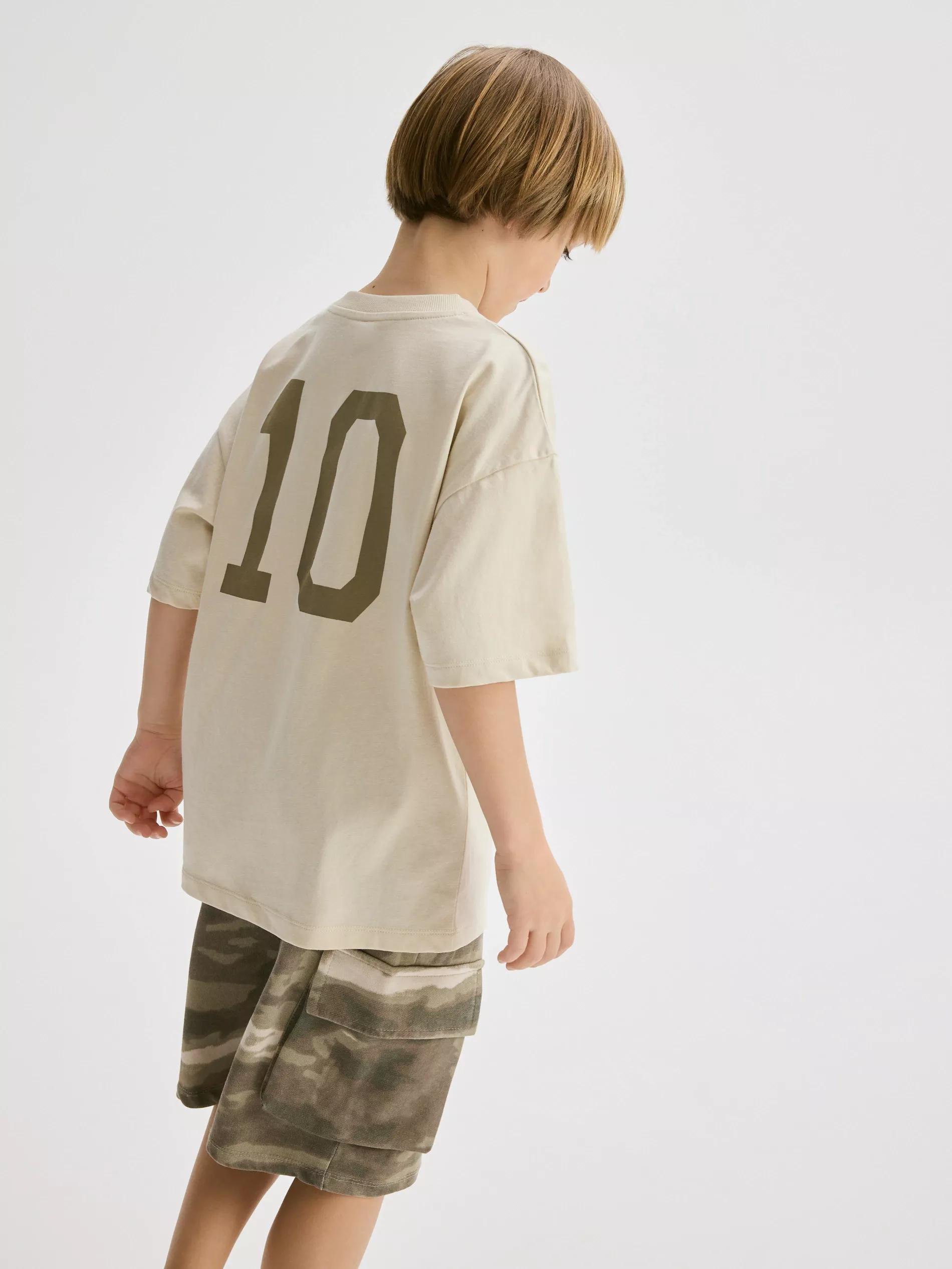 Beige Printed T-Shirt, , large image number 4