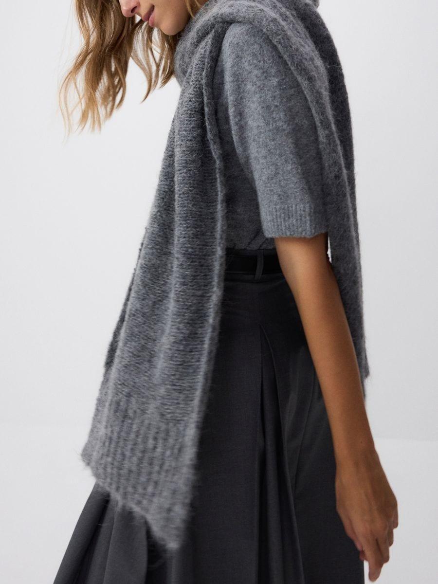 dark grey LADIES` SCARF, Grey, large image number 3