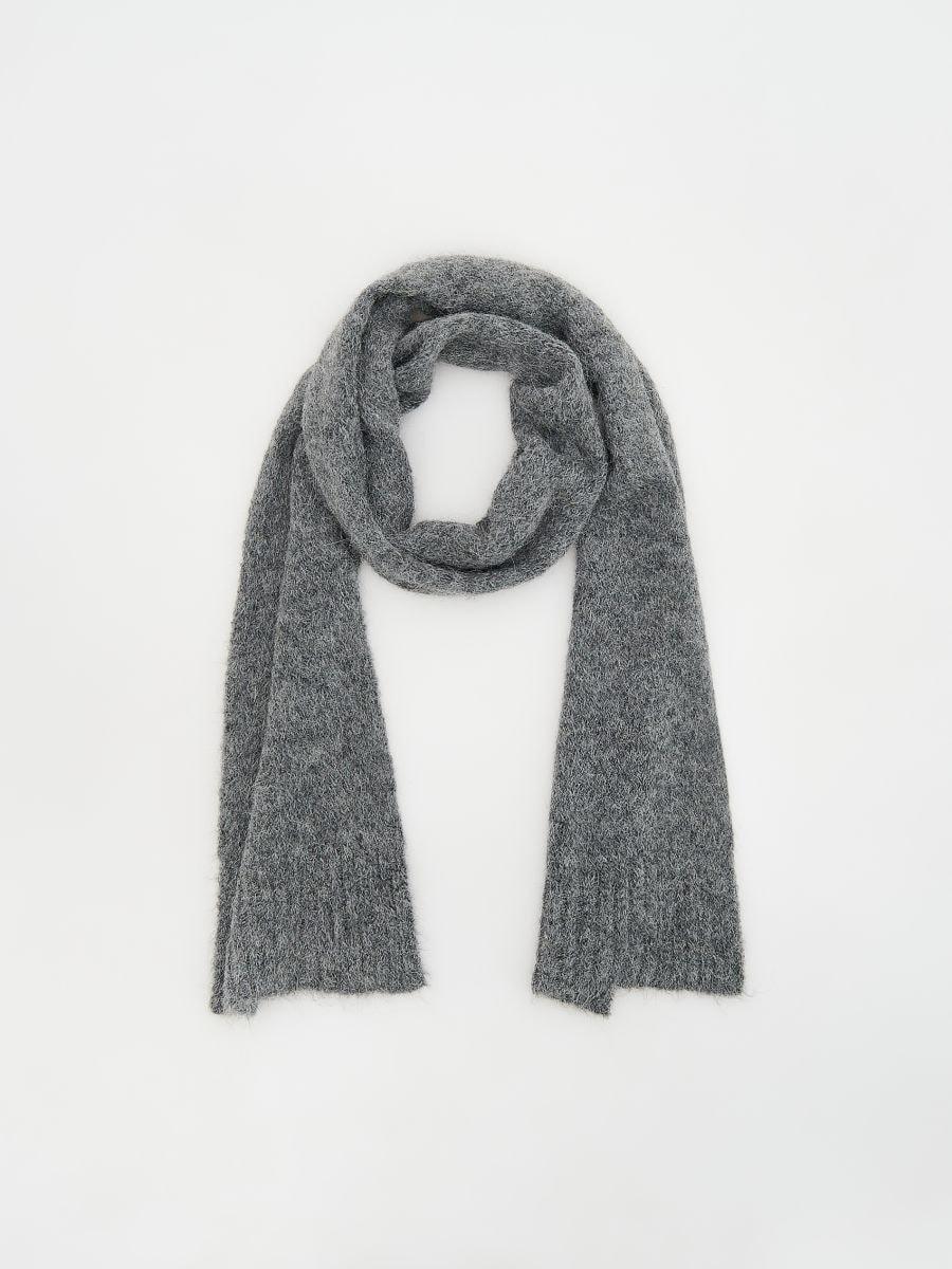 dark grey LADIES` SCARF, Grey, large image number 4