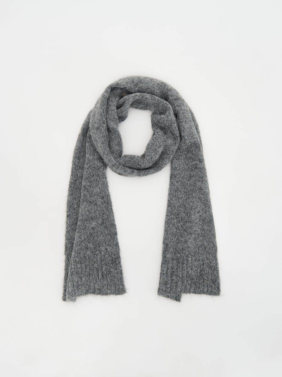 DARK GREY LADIES` SCARF, Grey, large image number 5