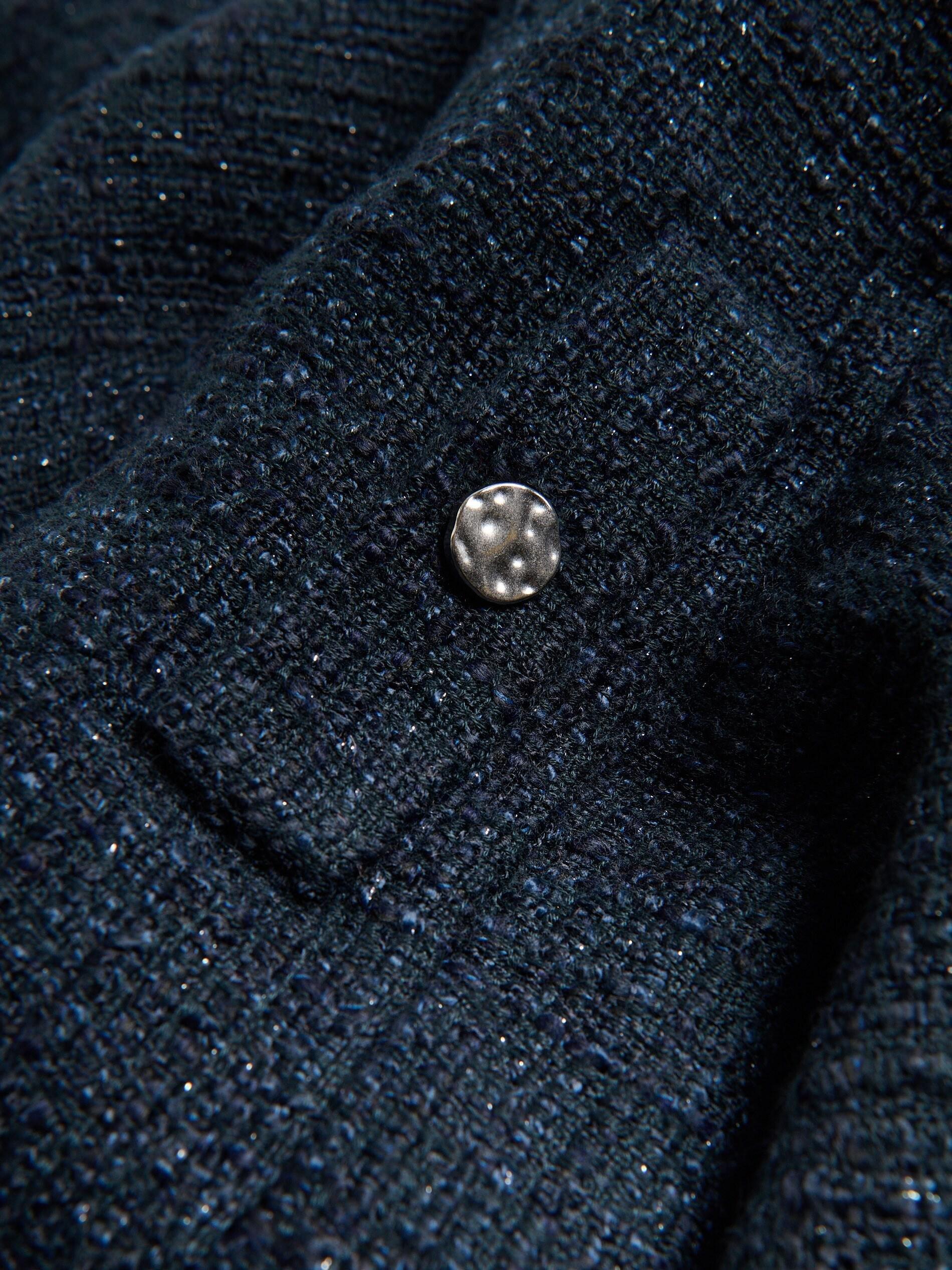 Navy Tweed Mini Dress, Navy, large image number 5