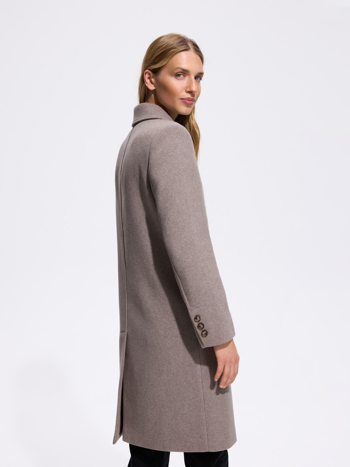Brown Blended Wool Coat, 7401_74M, large image number 3